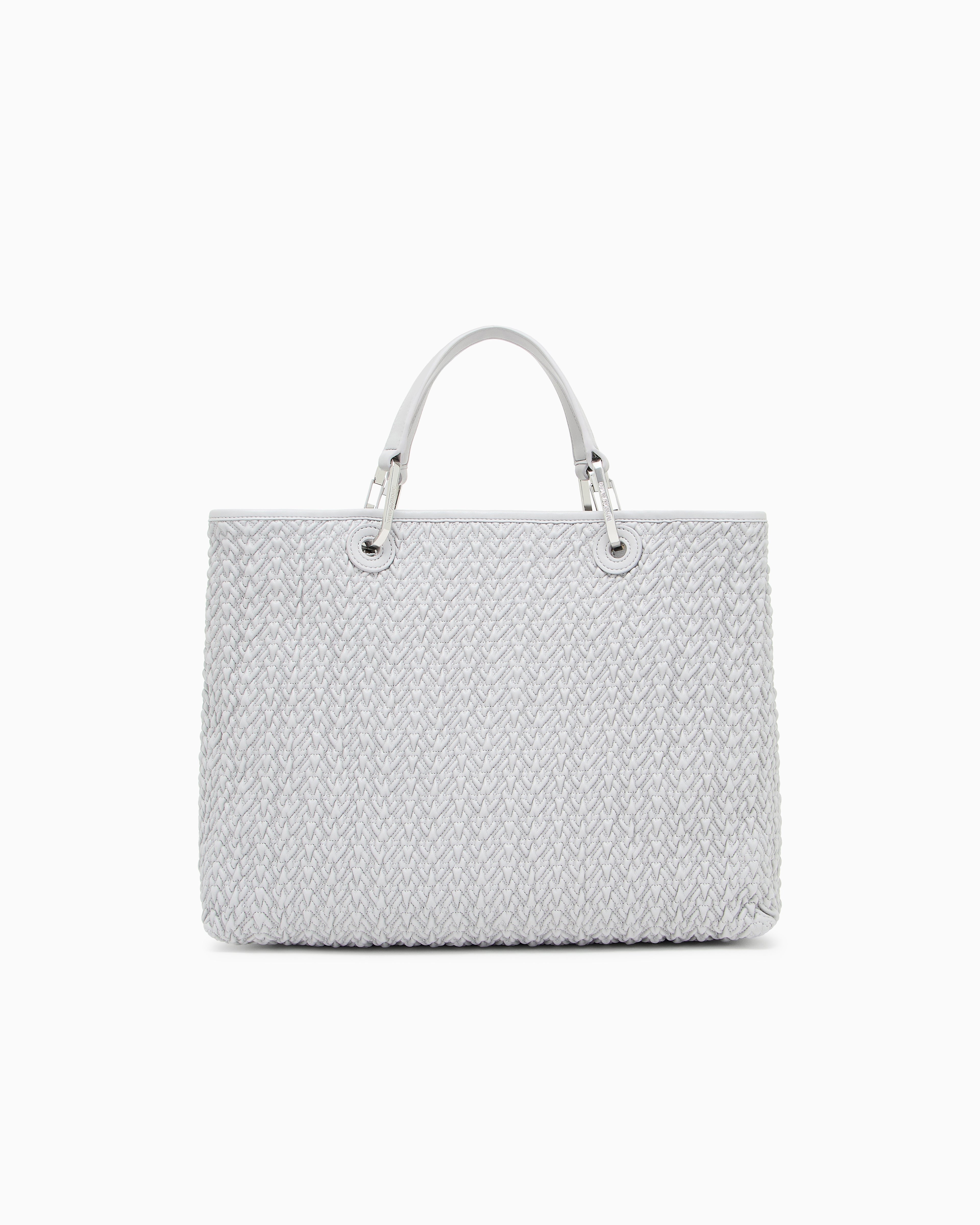 Emporio Armani Quilted-effect medium MyEA shopper bag