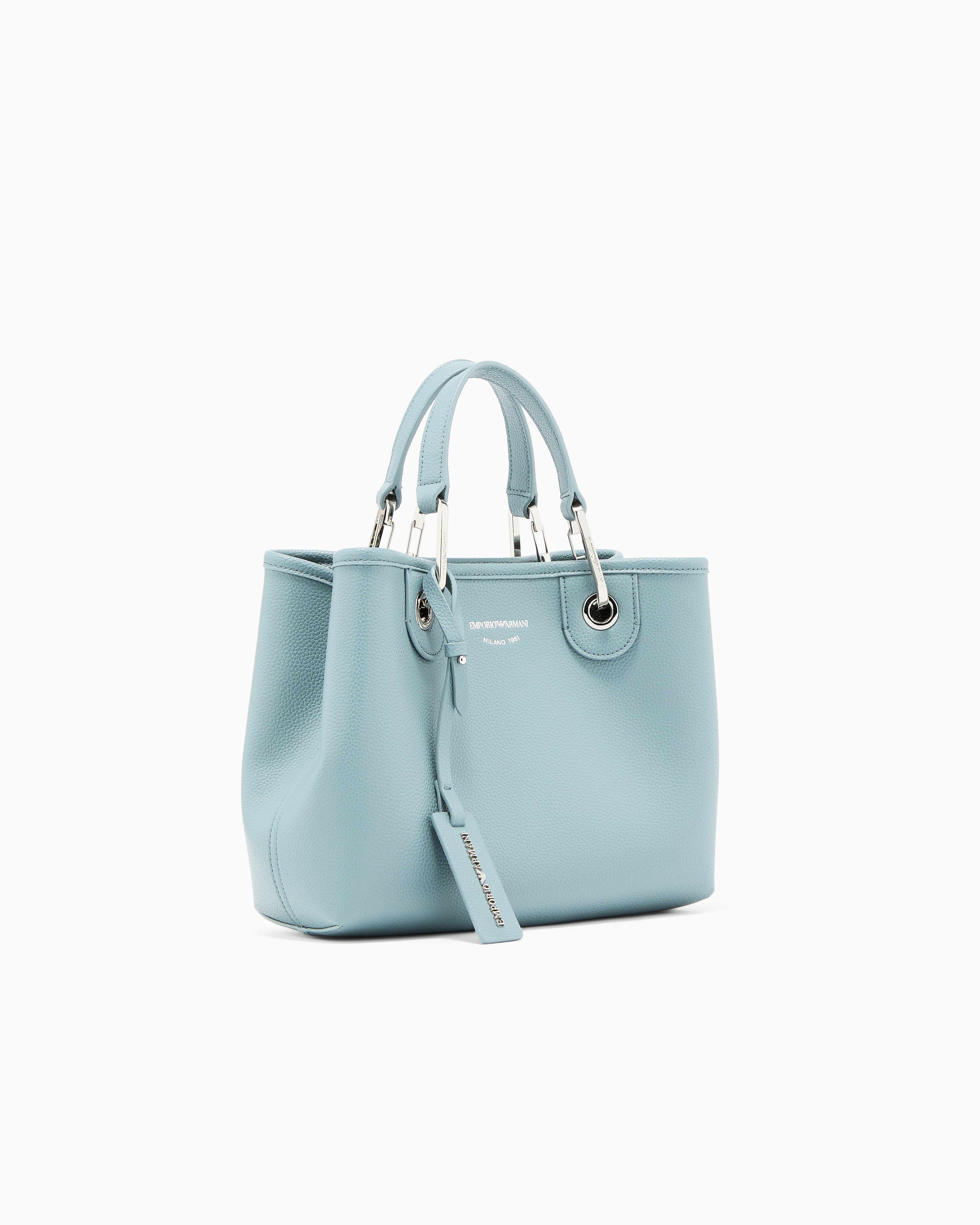Emporio Armani Shopping bag with pebbled finish and detachable strap