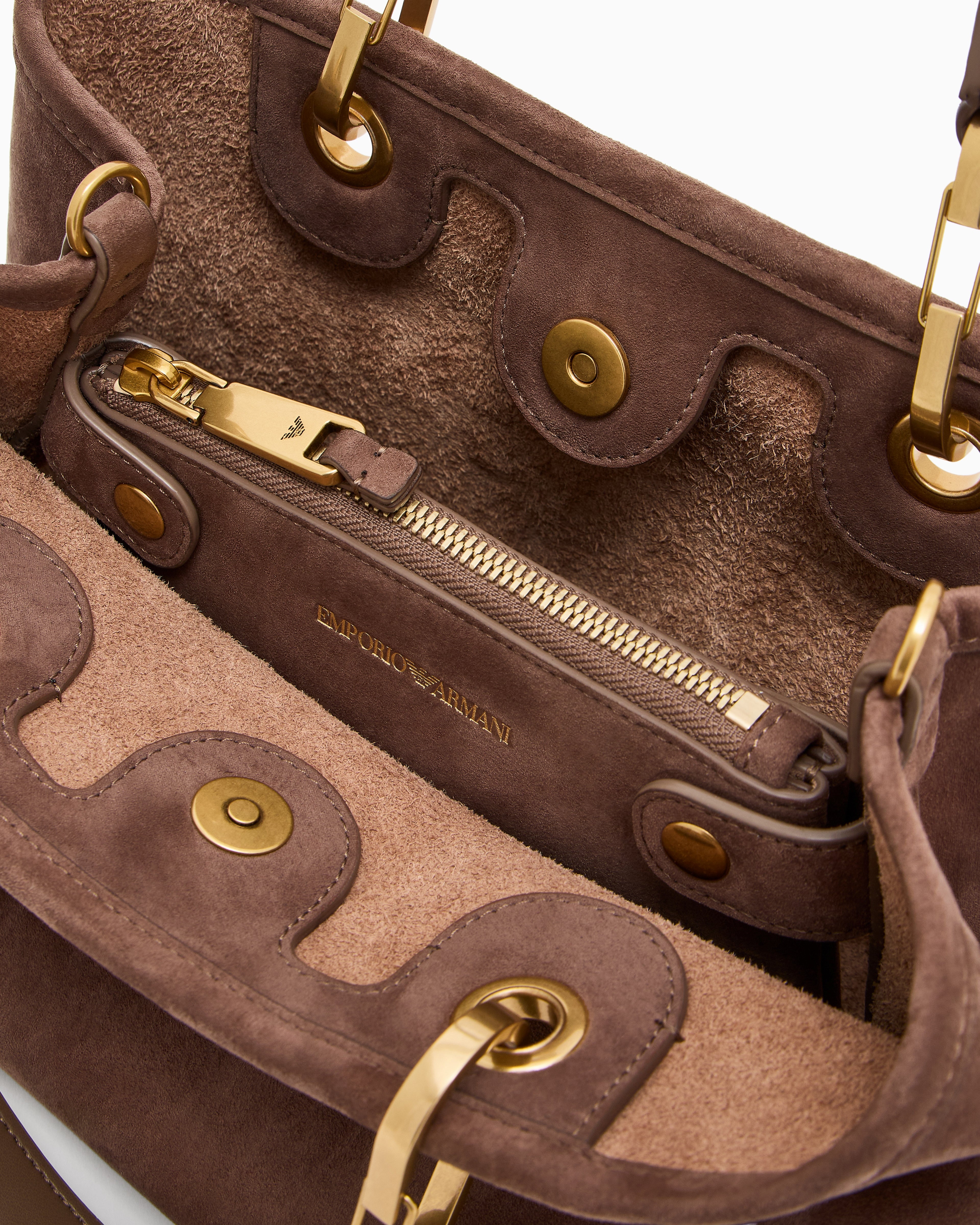 Emporio Armani Faux suede small MyEA shopper bag