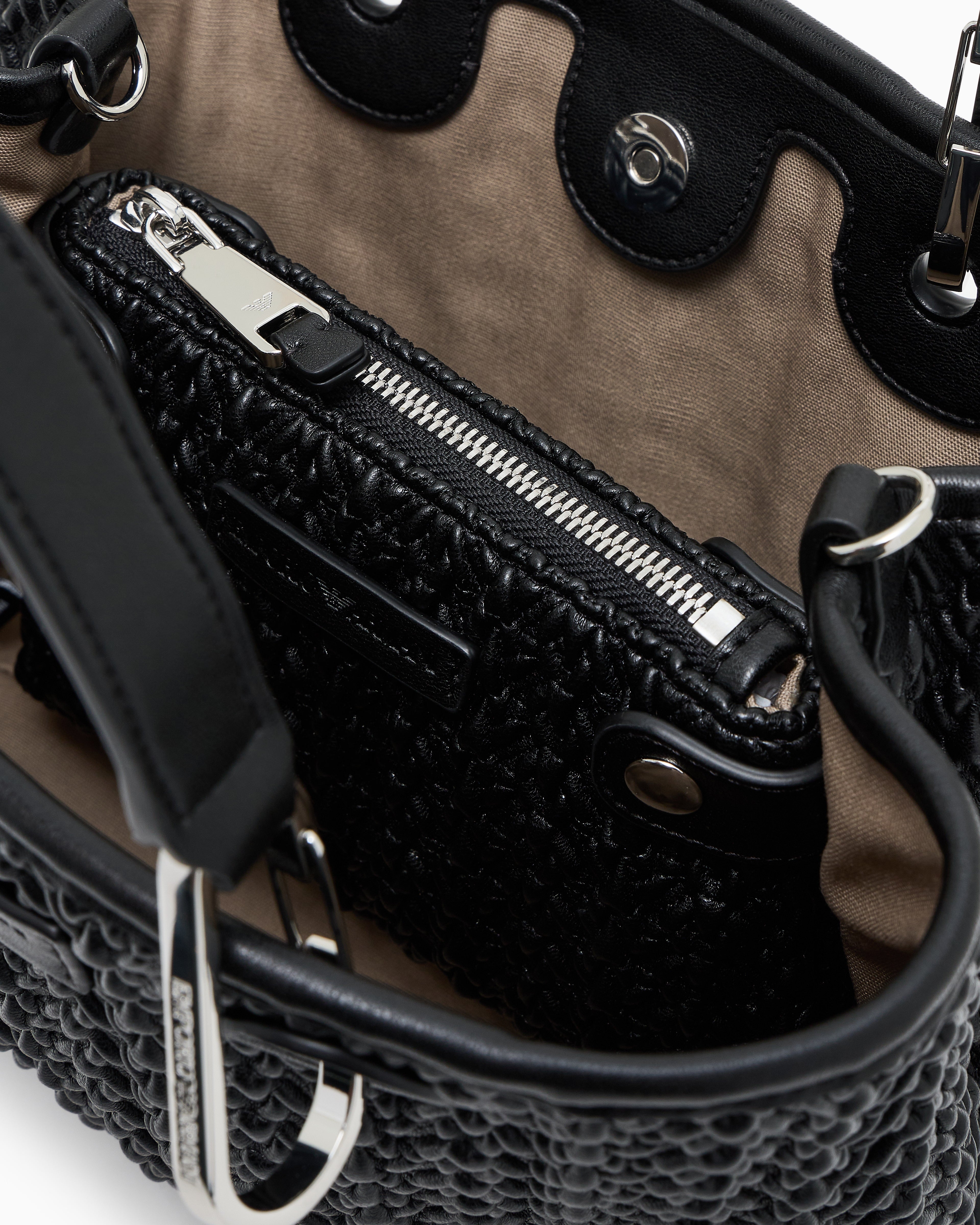 Emporio Armani Quilted-effect small MyEA shopper bag