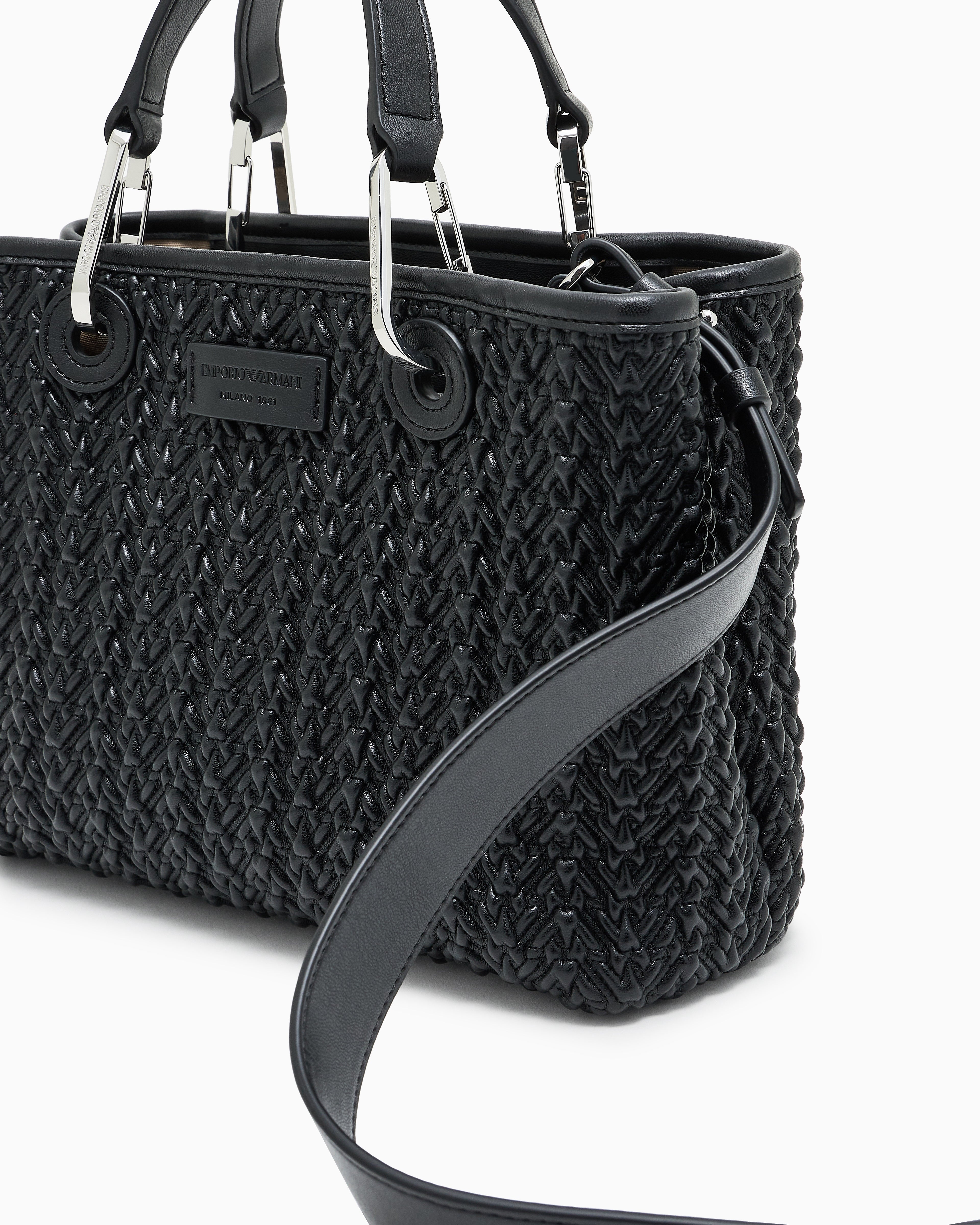 Emporio Armani Quilted-effect small MyEA shopper bag