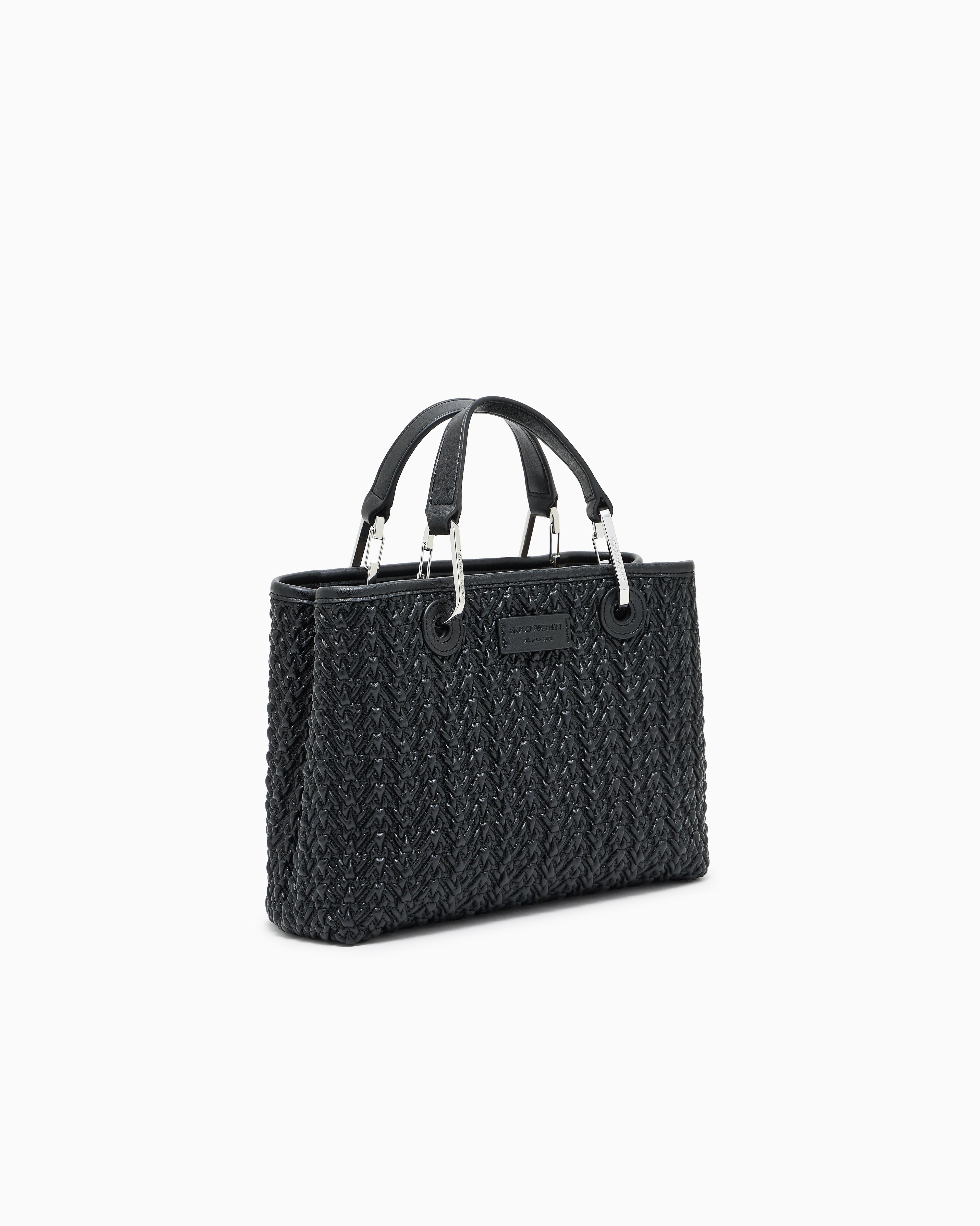 Emporio Armani Quilted-effect small MyEA shopper bag