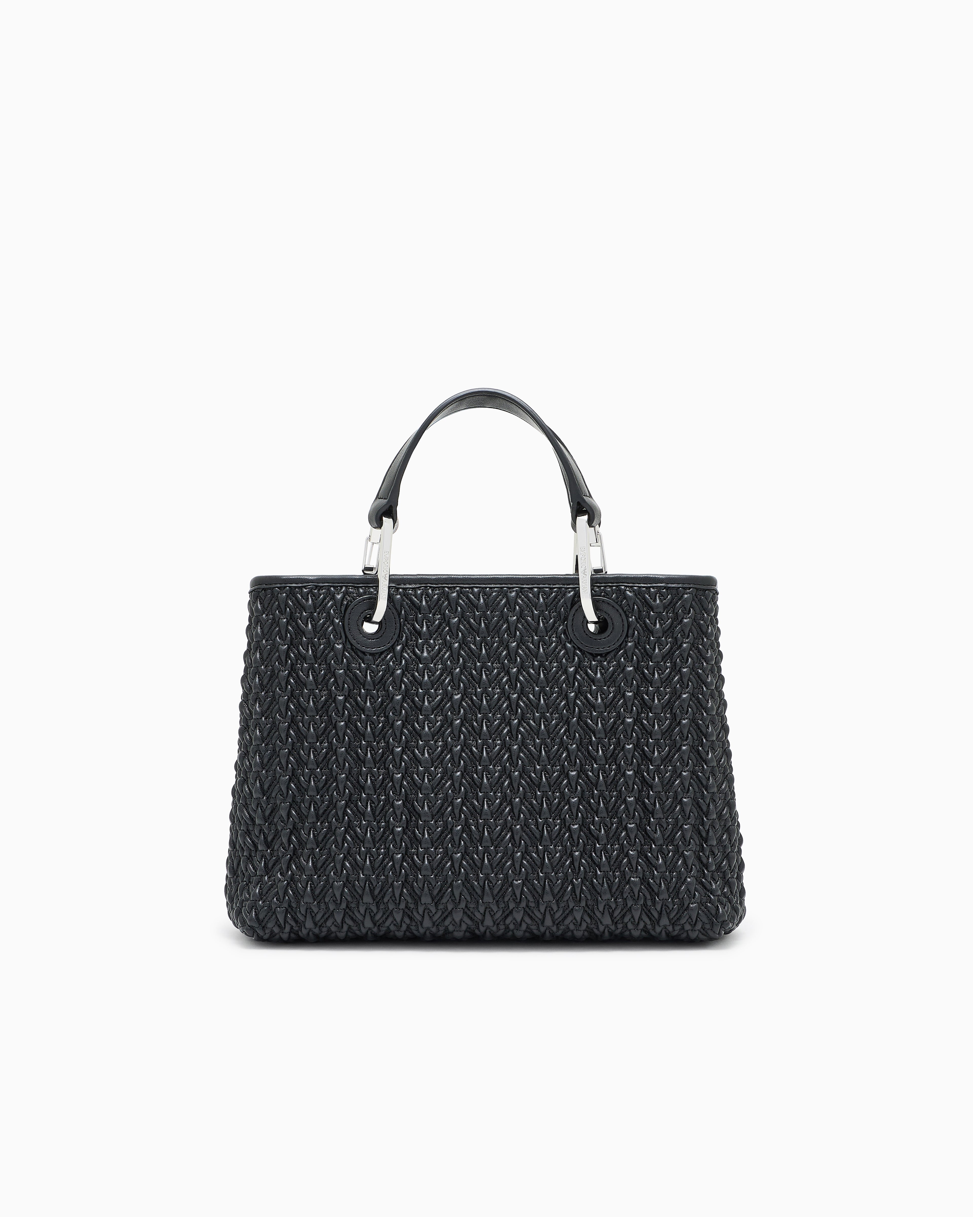 Emporio Armani Quilted-effect small MyEA shopper bag