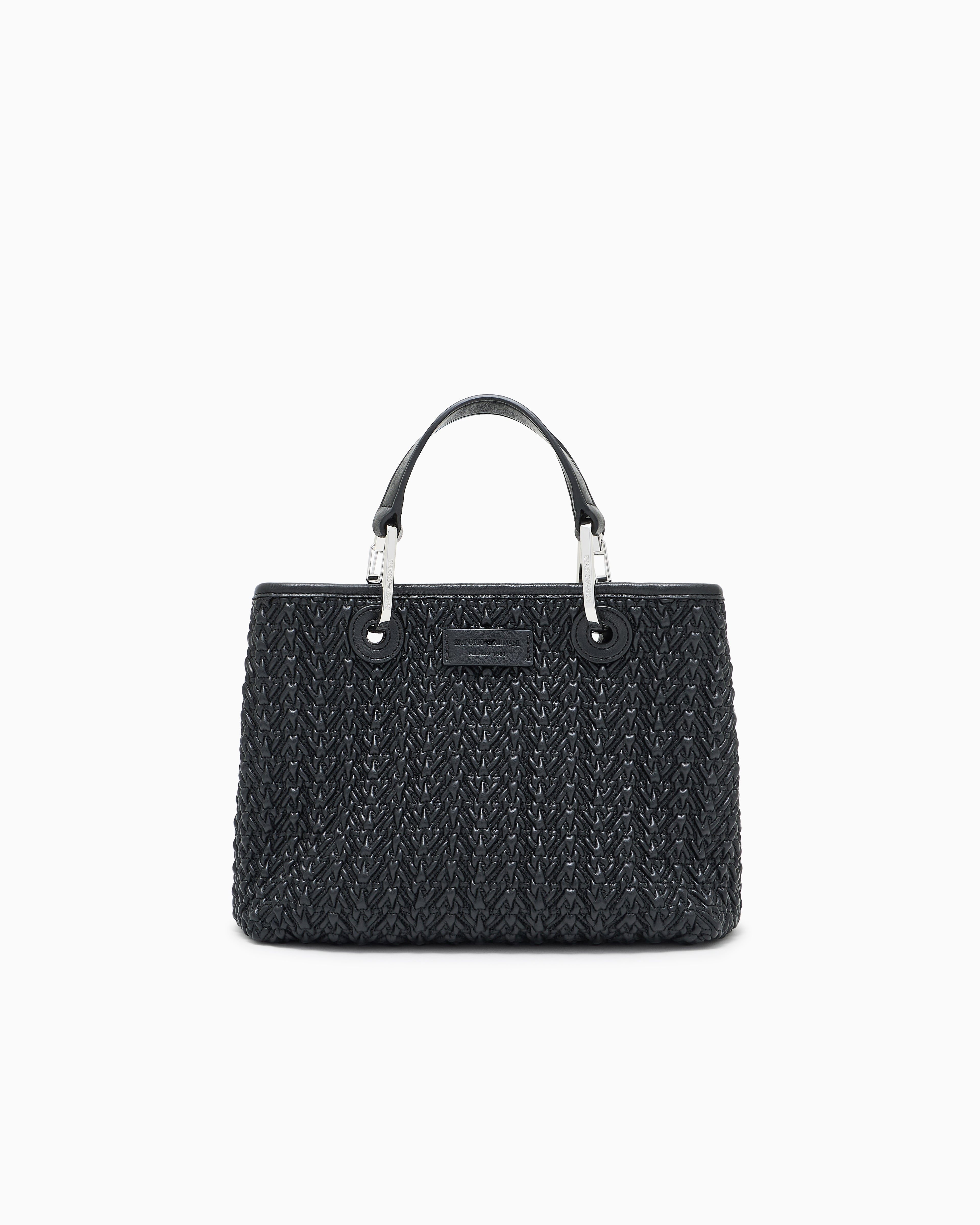 Emporio Armani Quilted-effect small MyEA shopper bag