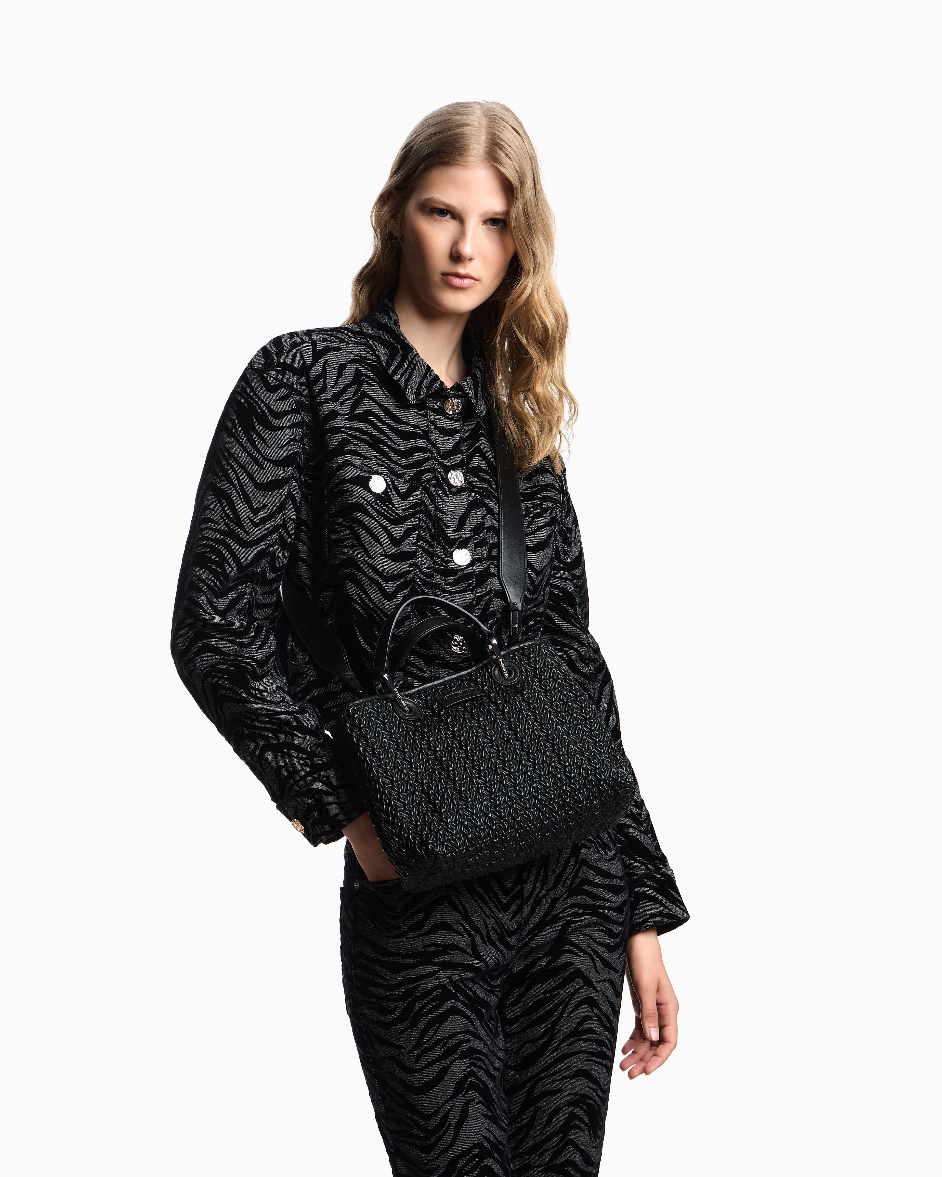 Emporio Armani Quilted-effect small MyEA shopper bag