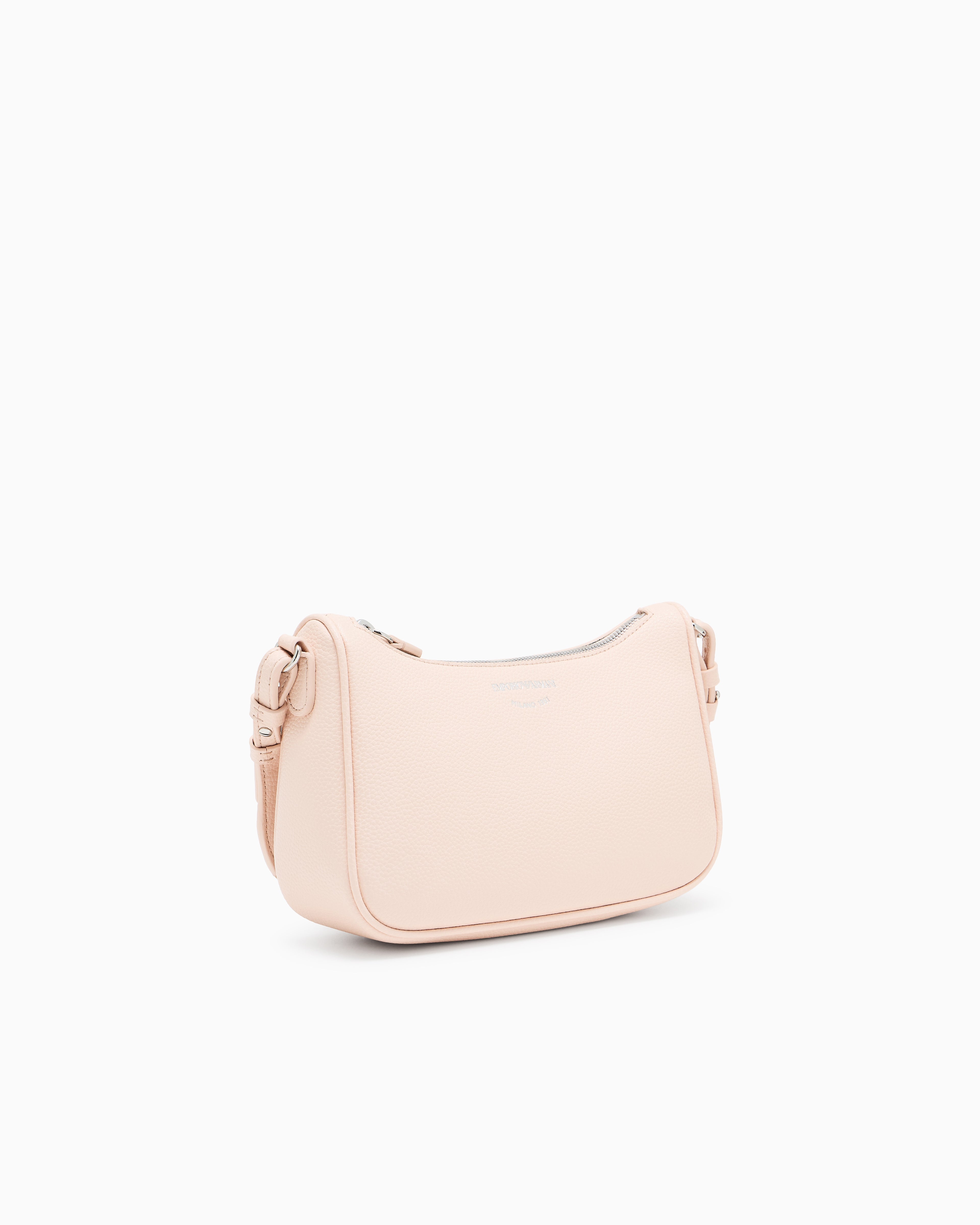 Emporio Armani Pebbled shoulder bag with a zip closure and adjustable strap