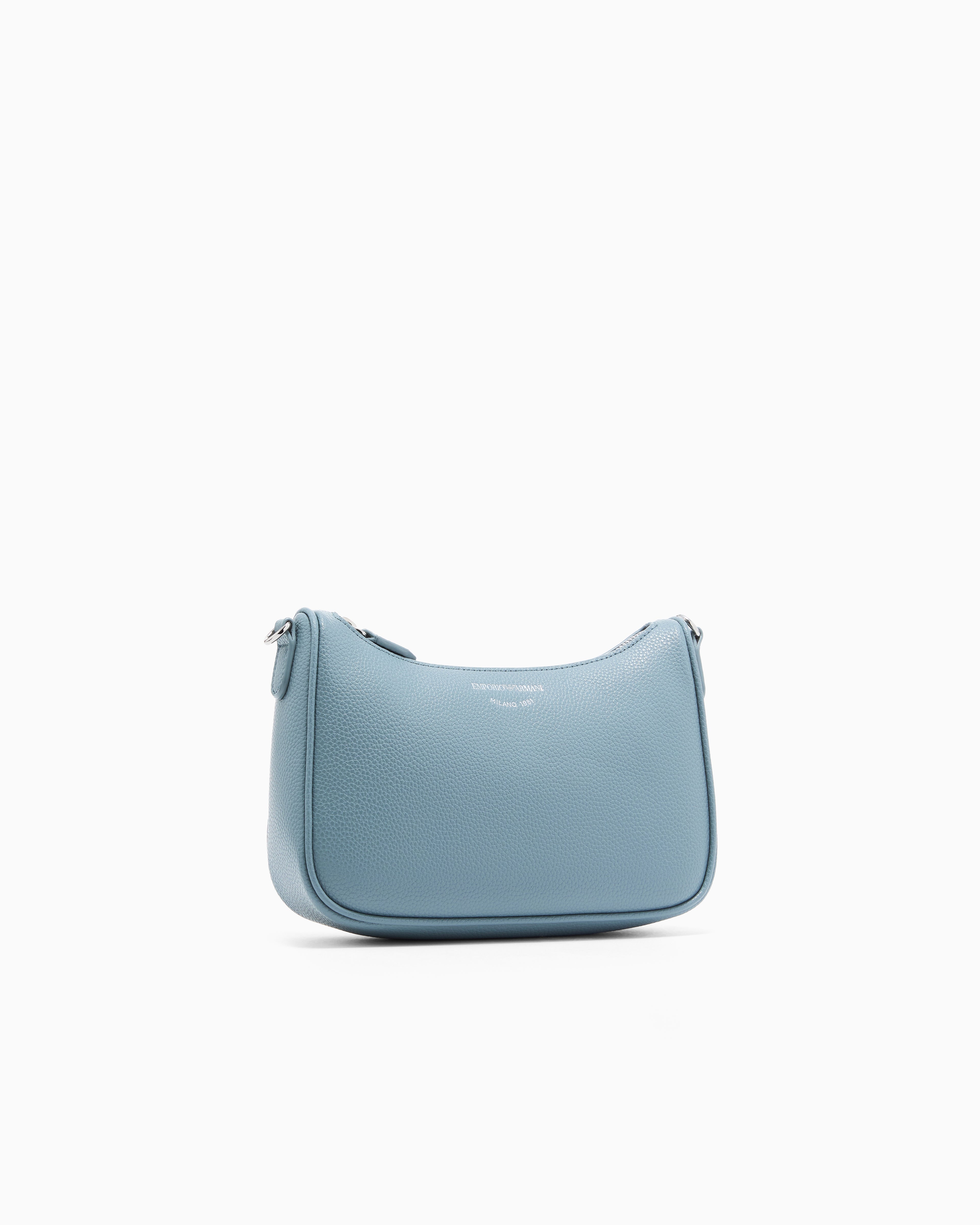 Emporio Armani Pebbled shoulder bag with a zip closure and adjustable strap