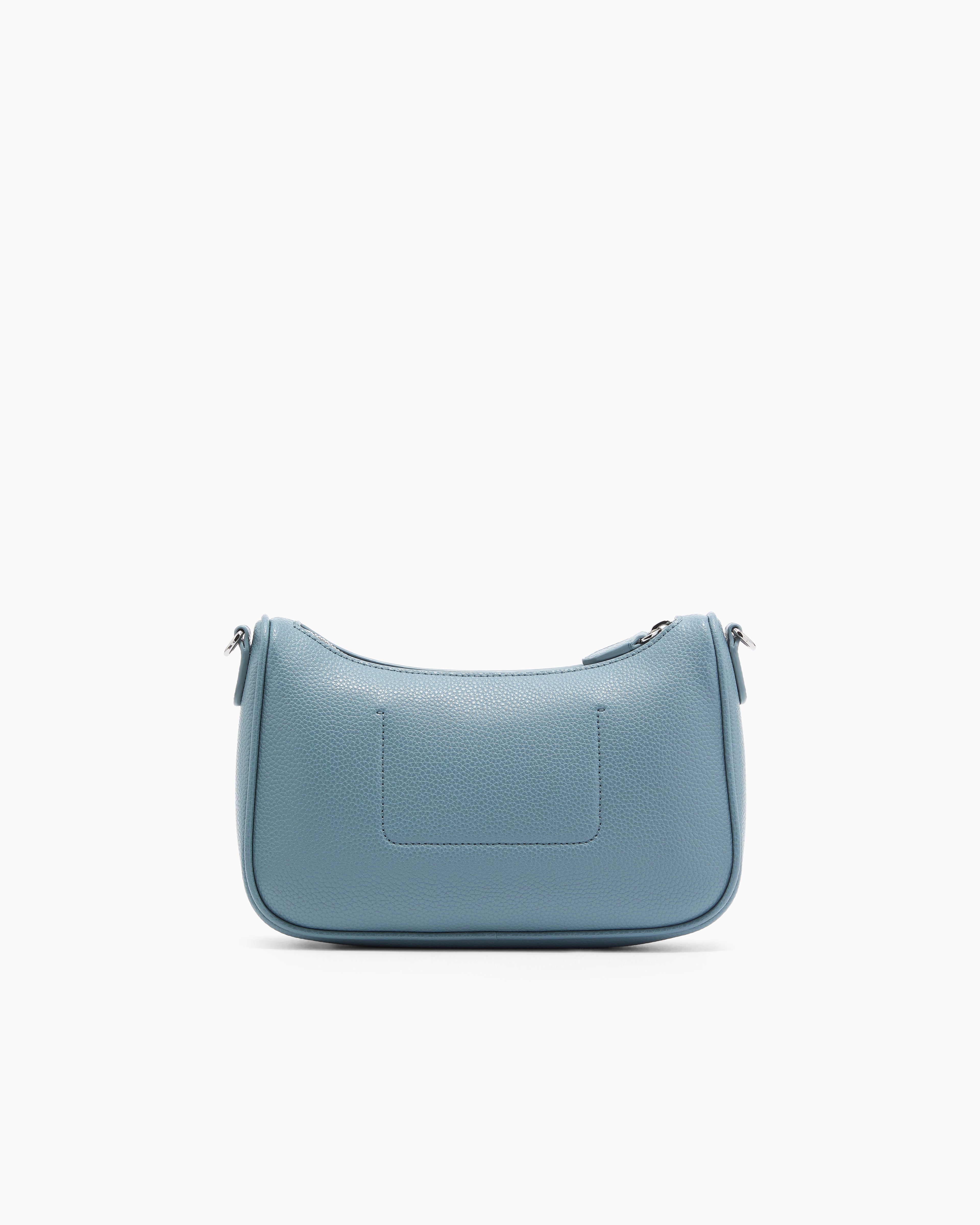Emporio Armani Pebbled shoulder bag with a zip closure and adjustable strap
