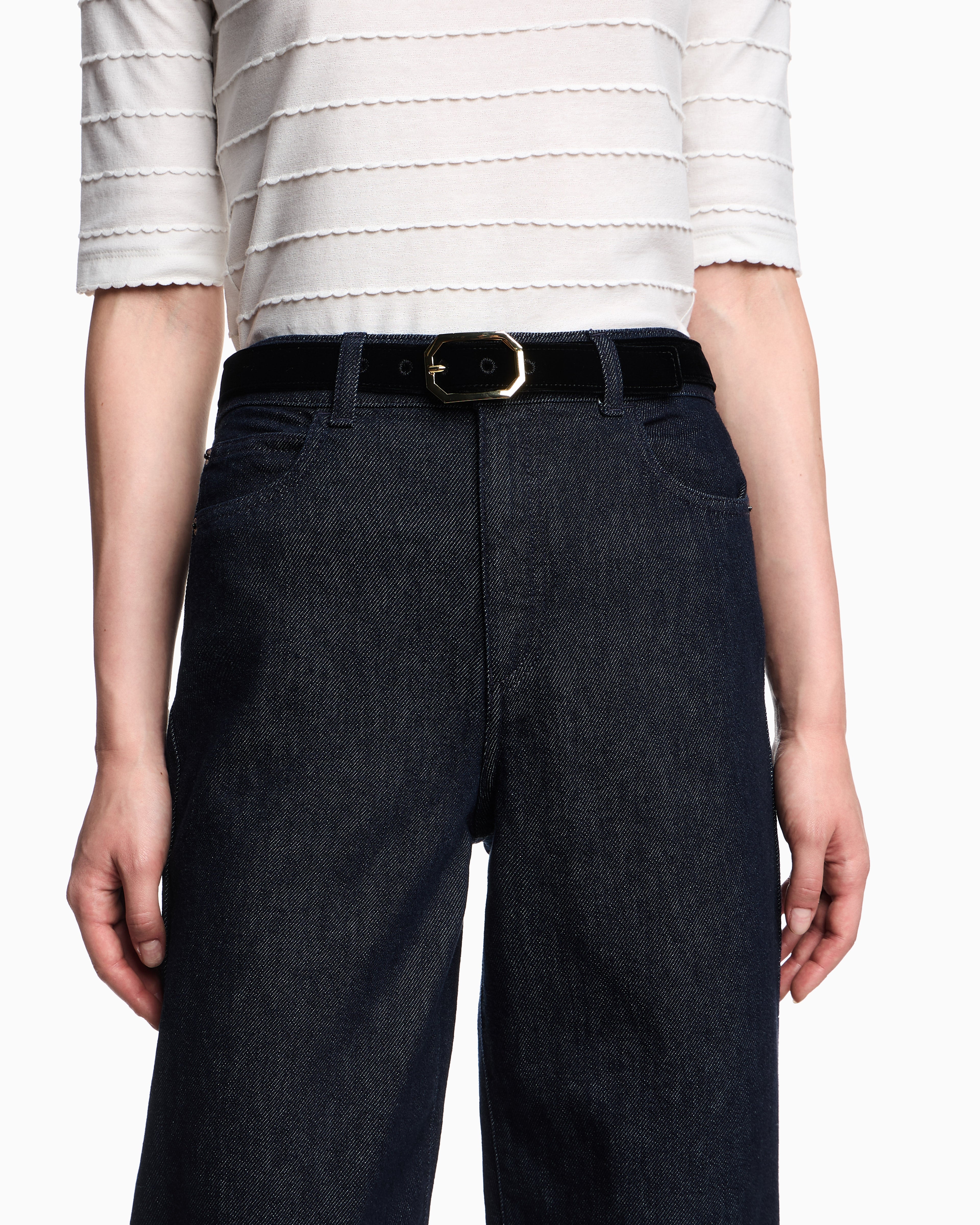 Emporio Armani J4B Mid/high-rise straight-leg jeans in 11.5-oz denim