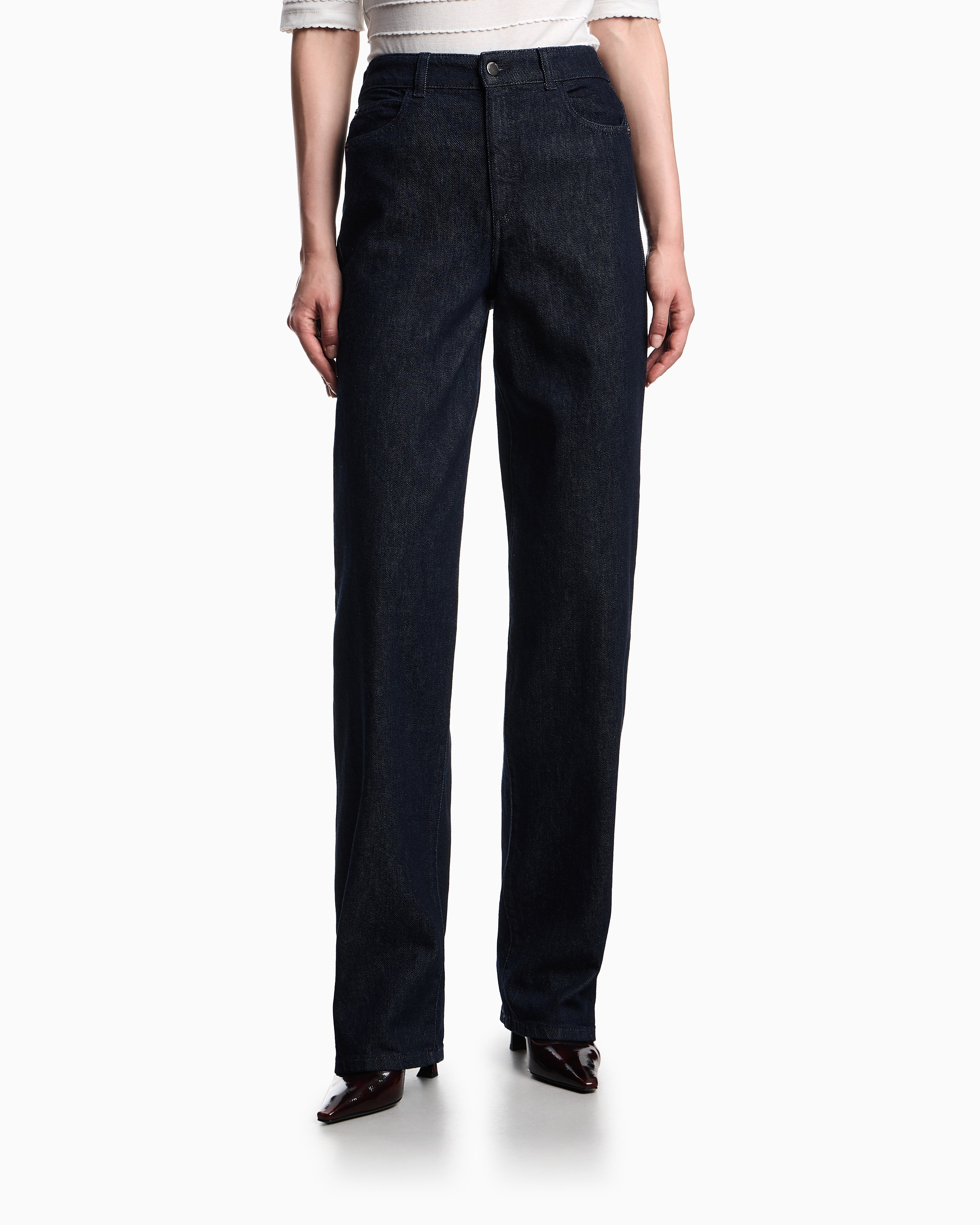 Emporio Armani J4B Mid/high-rise straight-leg jeans in 11.5-oz denim