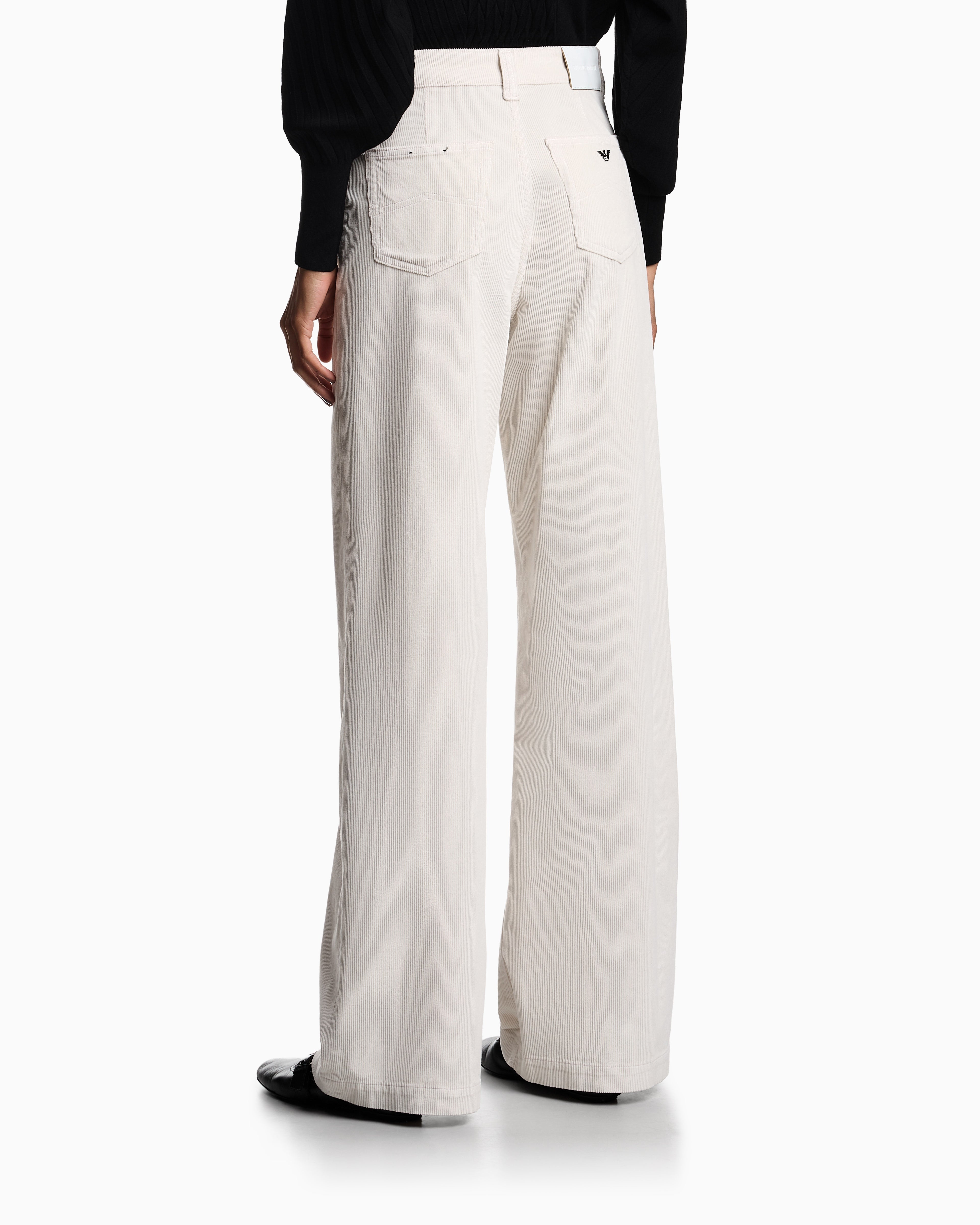 Emporio Armani J14 regular-fit garment-dyed corduroy trousers