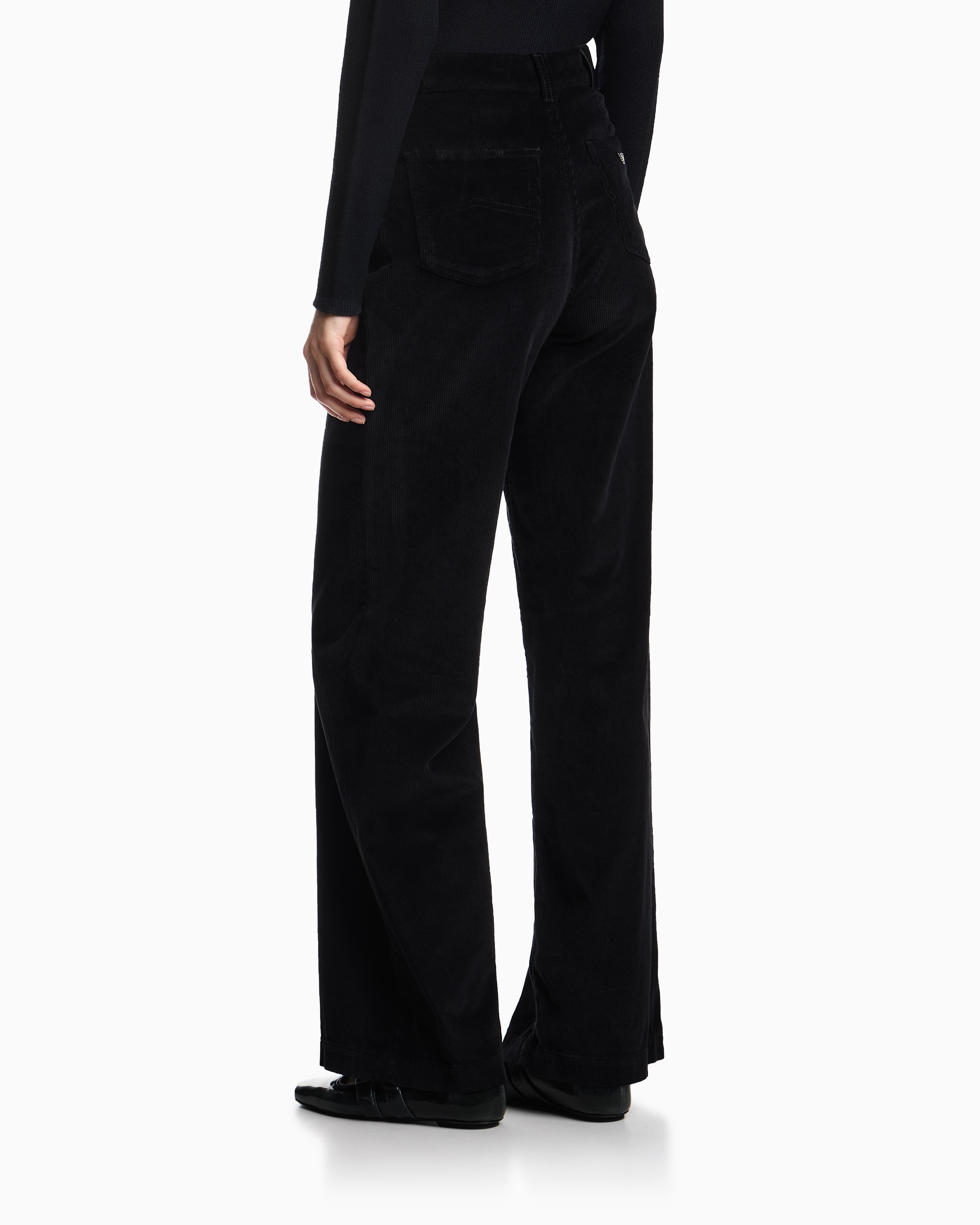 Emporio Armani J14 regular-fit garment-dyed corduroy trousers