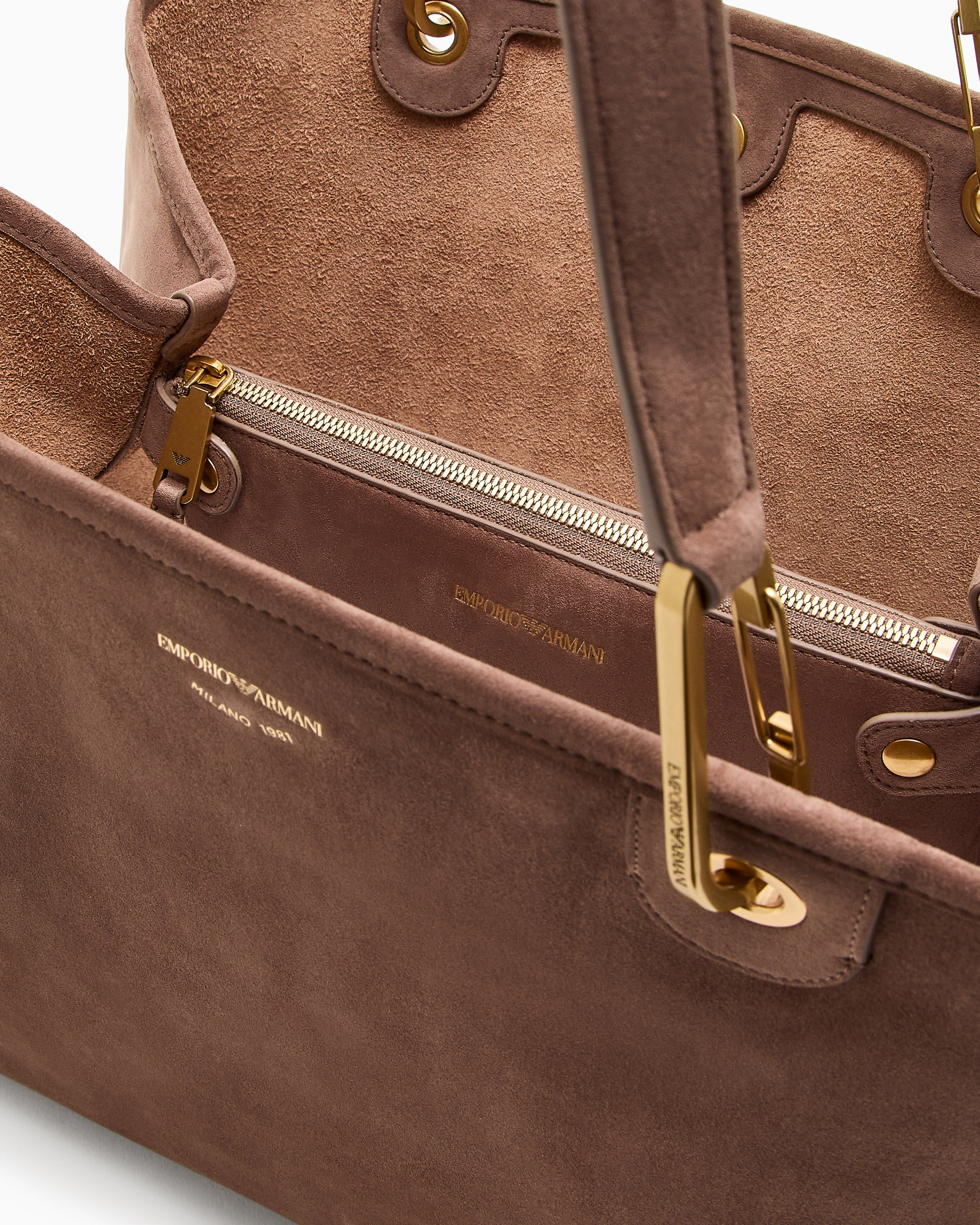 Emporio Armani Faux suede large MyEA shopper bag