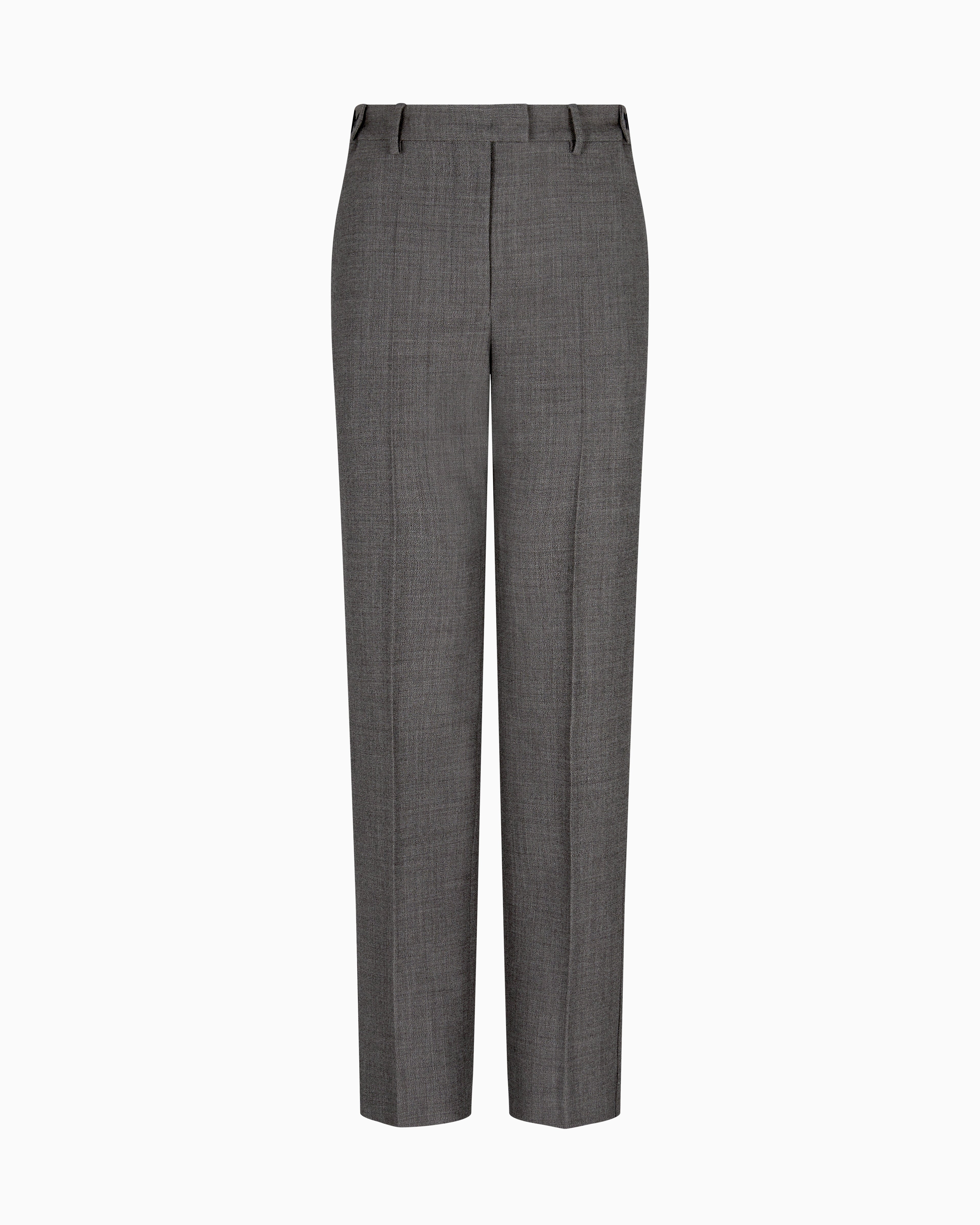 Emporio Armani Mouliné crêpe wool trousers
