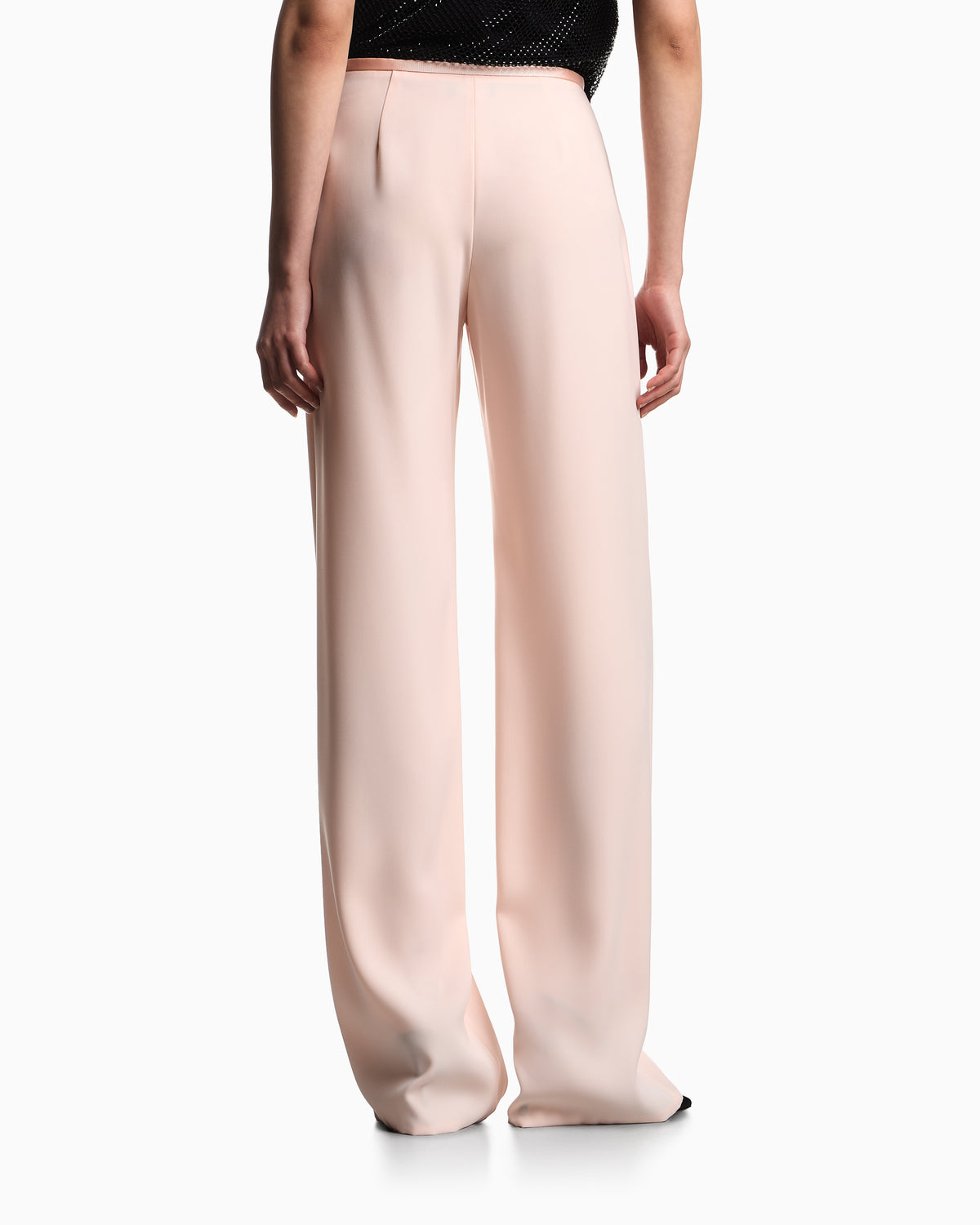 Emporio Armani Techno cady palazzo trousers