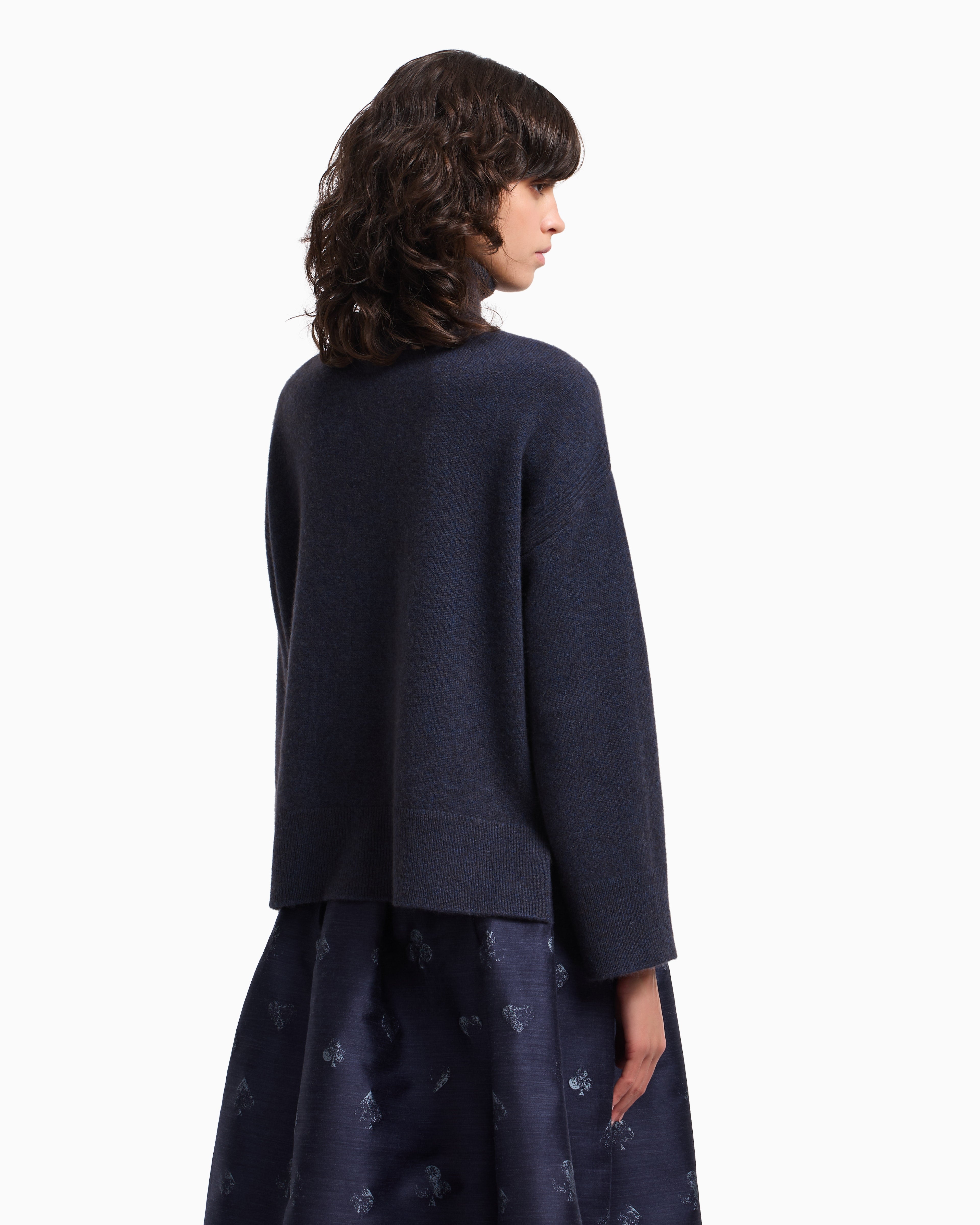 Emporio Armani Rollneck jumper in a yak wool blend