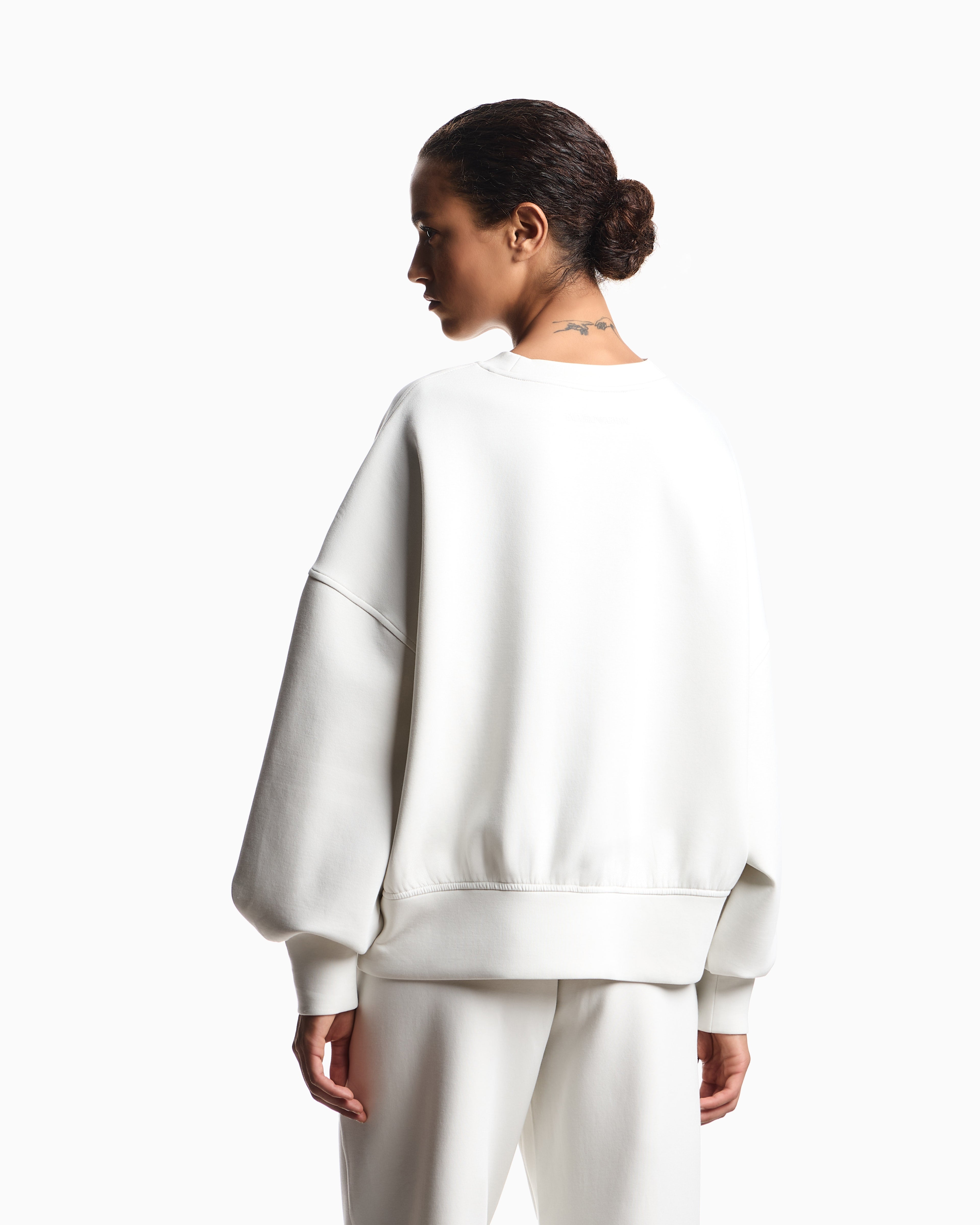 Emporio Armani ASV double-jersey crew-neck sweatshirt with logo embroidery