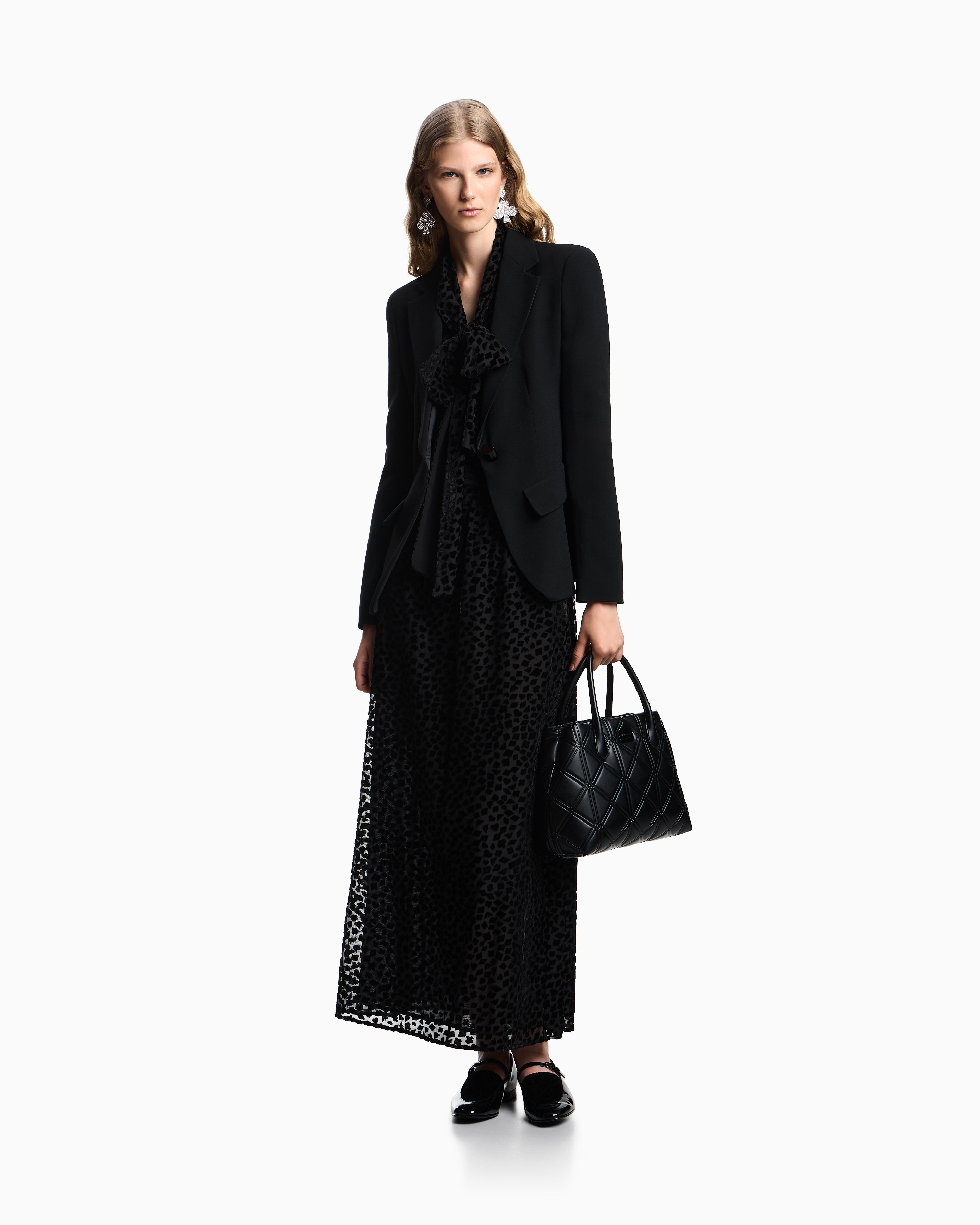 Emporio Armani ASV Jeu de Cartes long skirt in devoré tulle