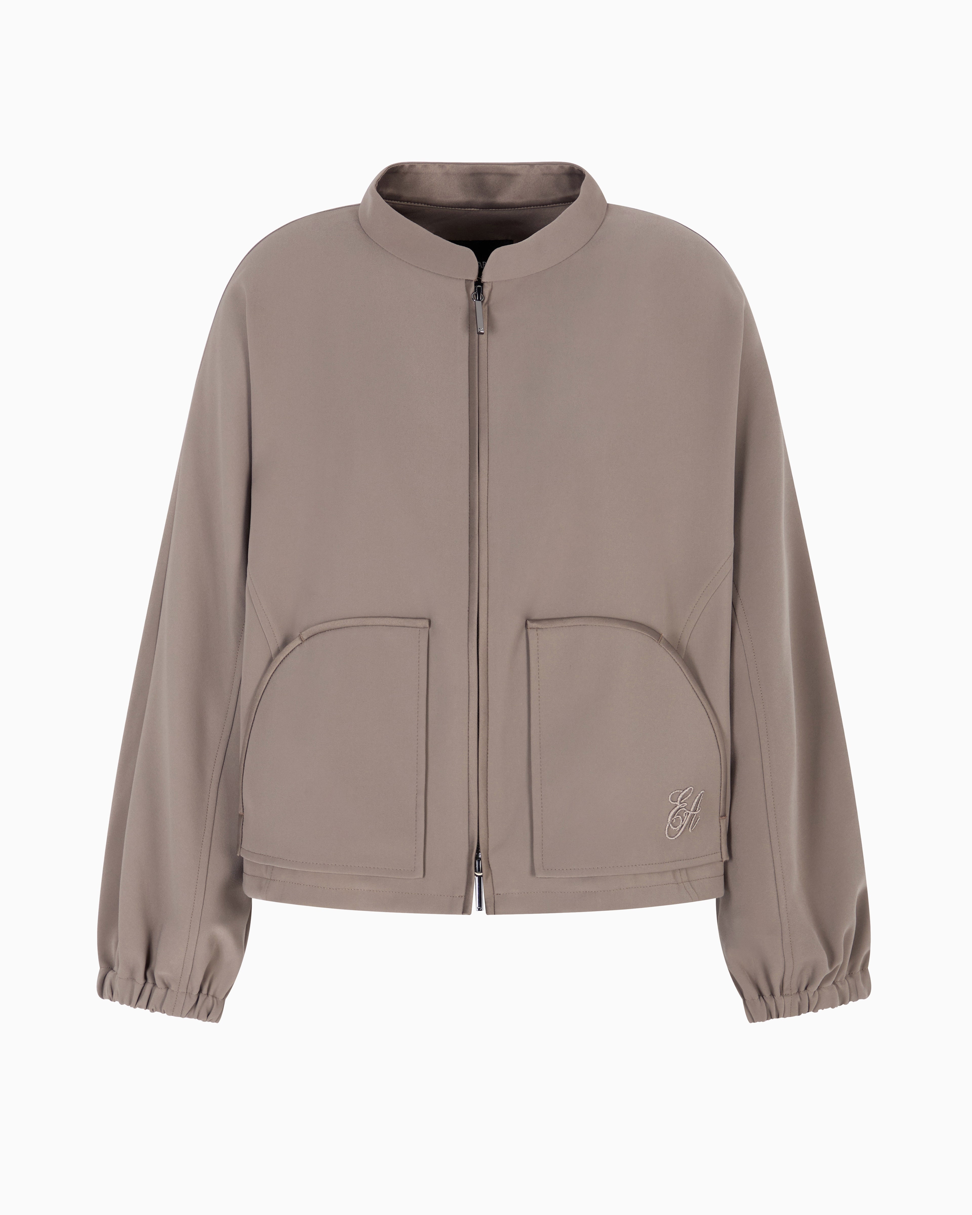 Emporio Armani Technical cady blouson with logo embroidery