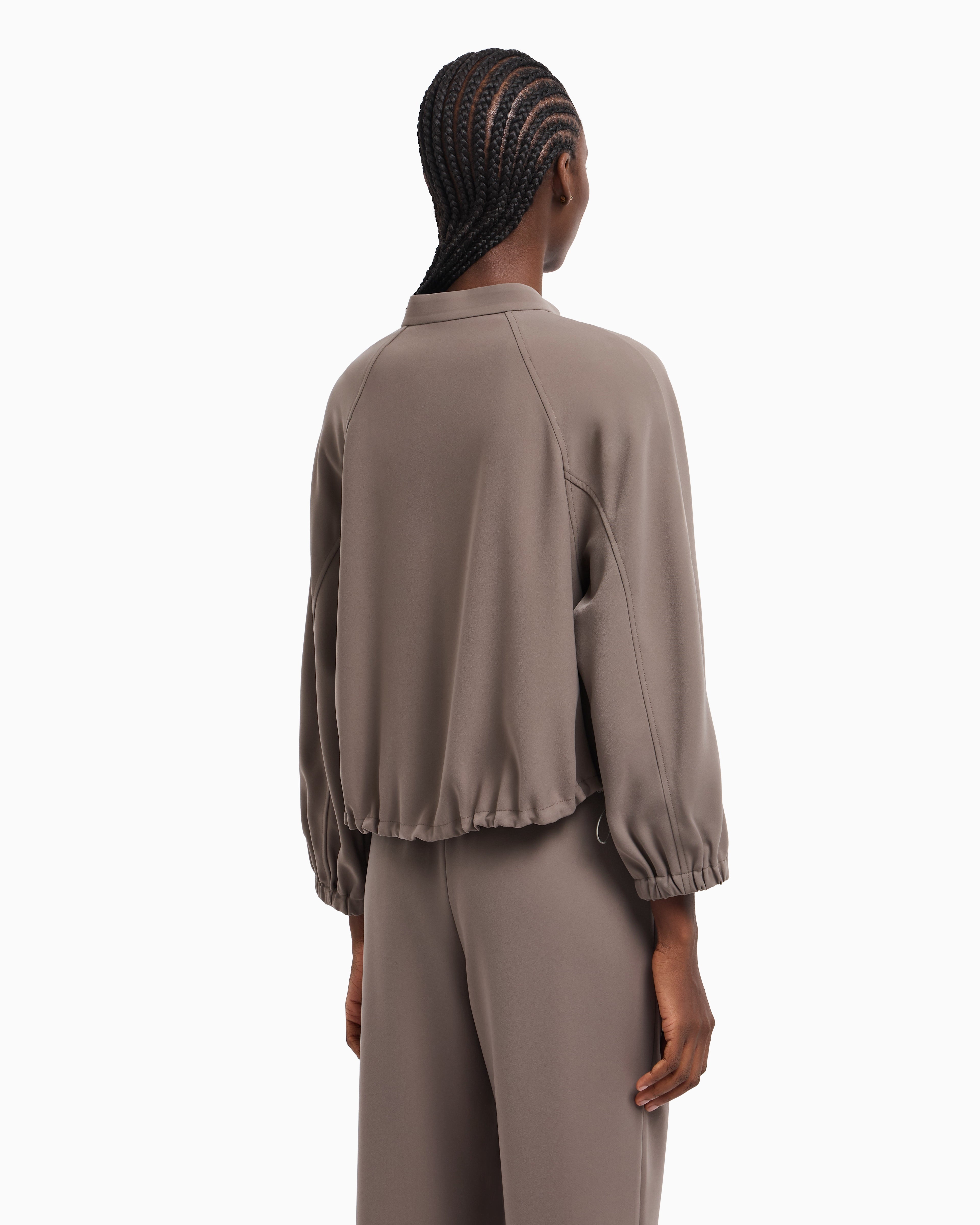 Emporio Armani Technical cady blouson with logo embroidery