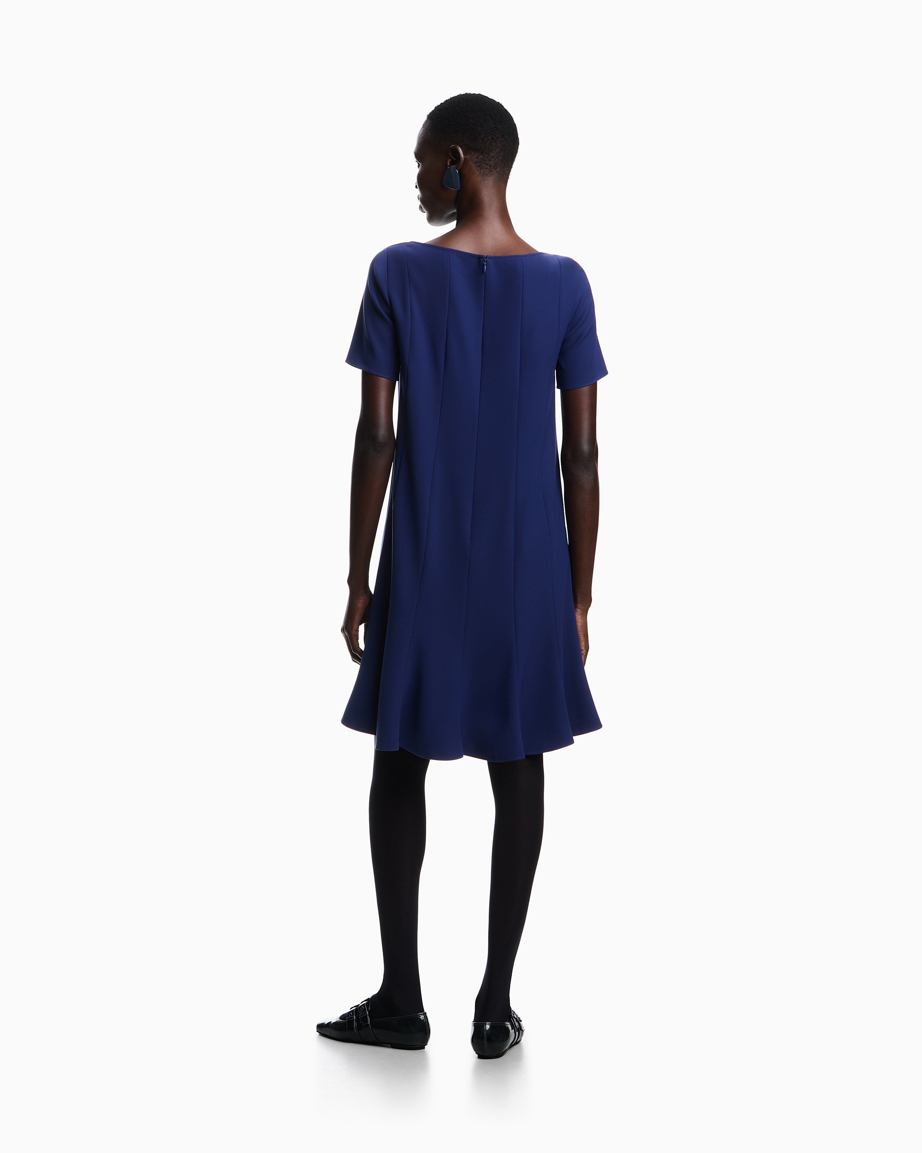 Emporio Armani Technical cady dress with pleats
