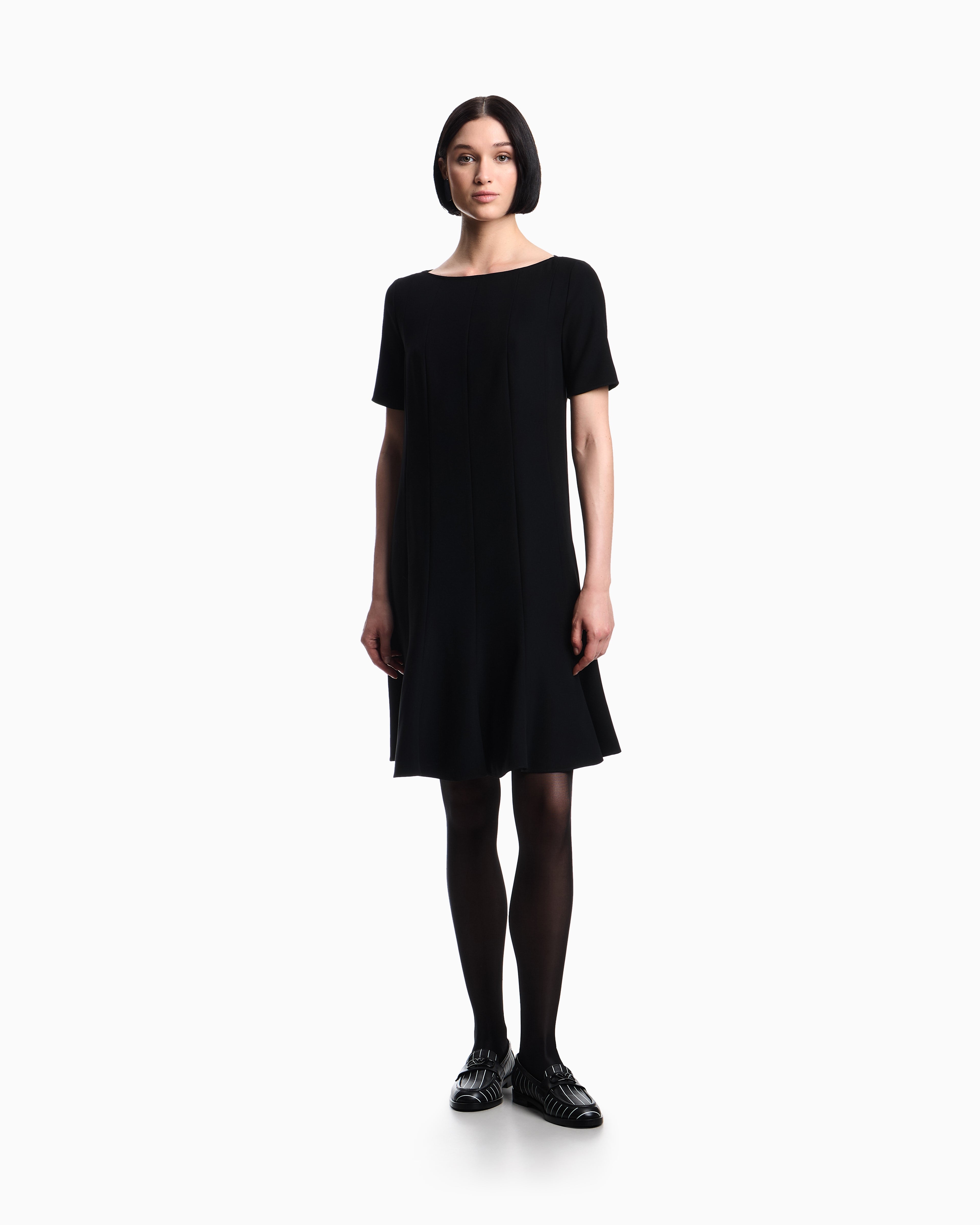 Emporio Armani Technical cady dress with pleats