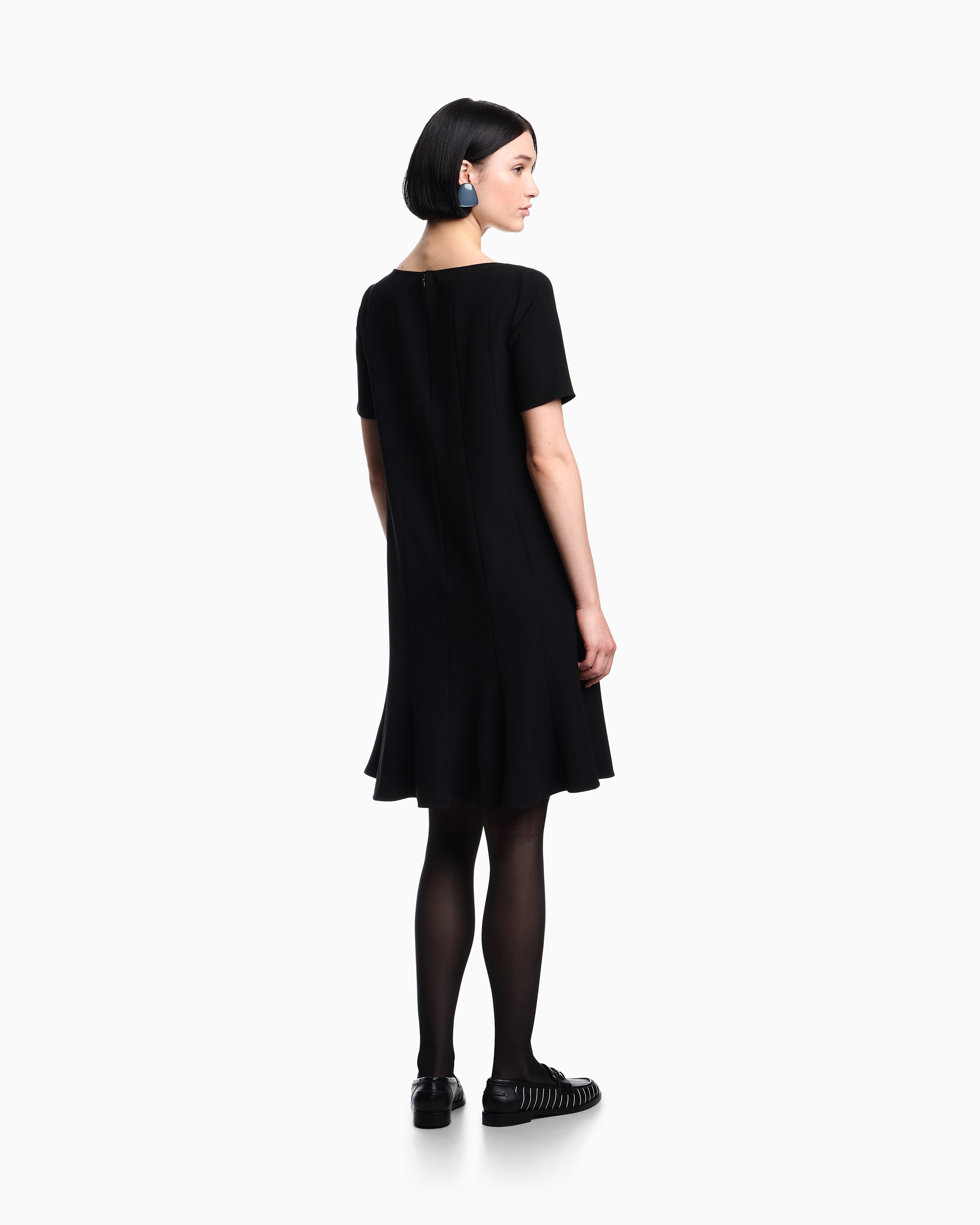 Emporio Armani Technical cady dress with pleats