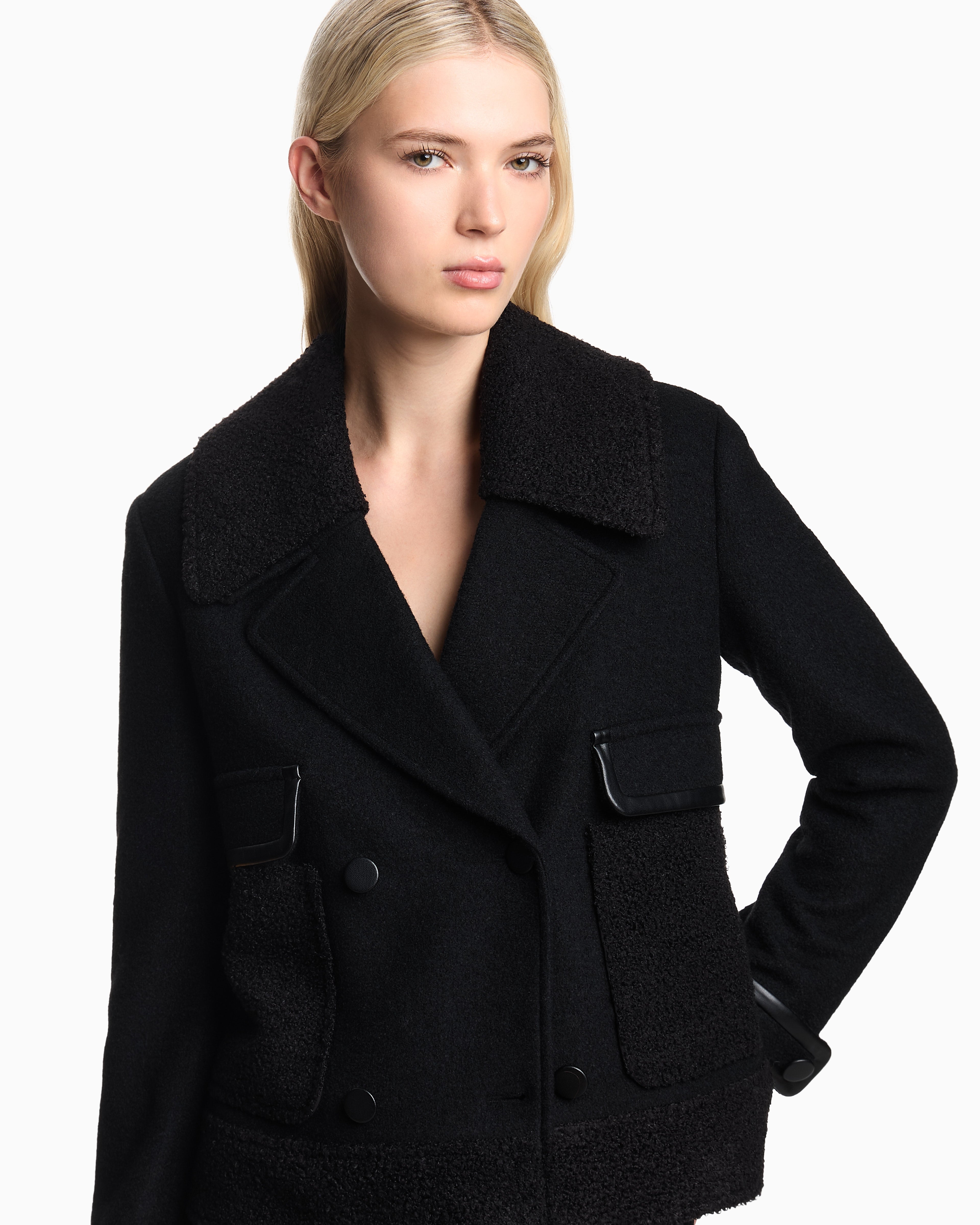 Emporio Armani Double Breasted Pea Coat