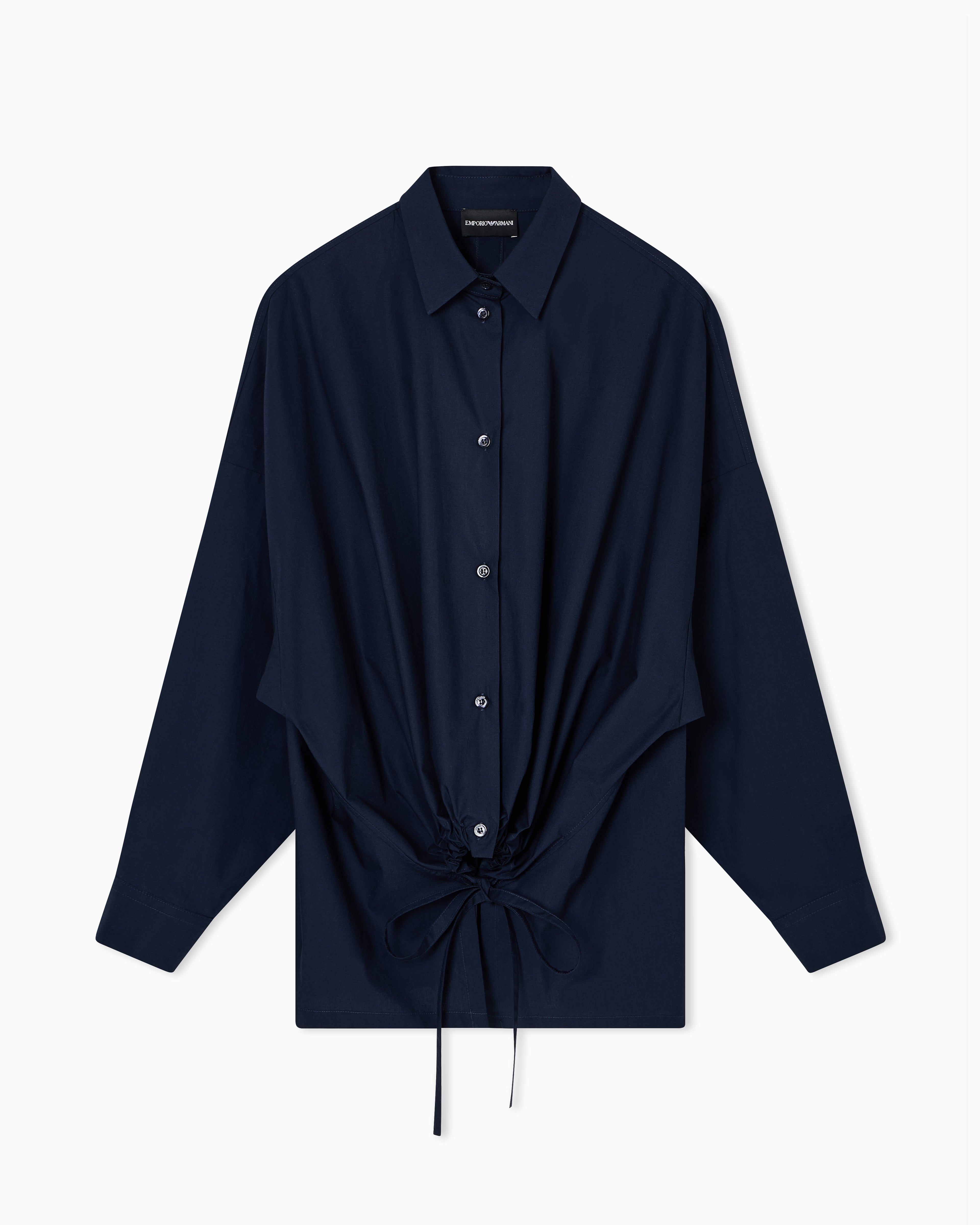 Emporio Armani Cotton Drawstring Button-Up Shirt