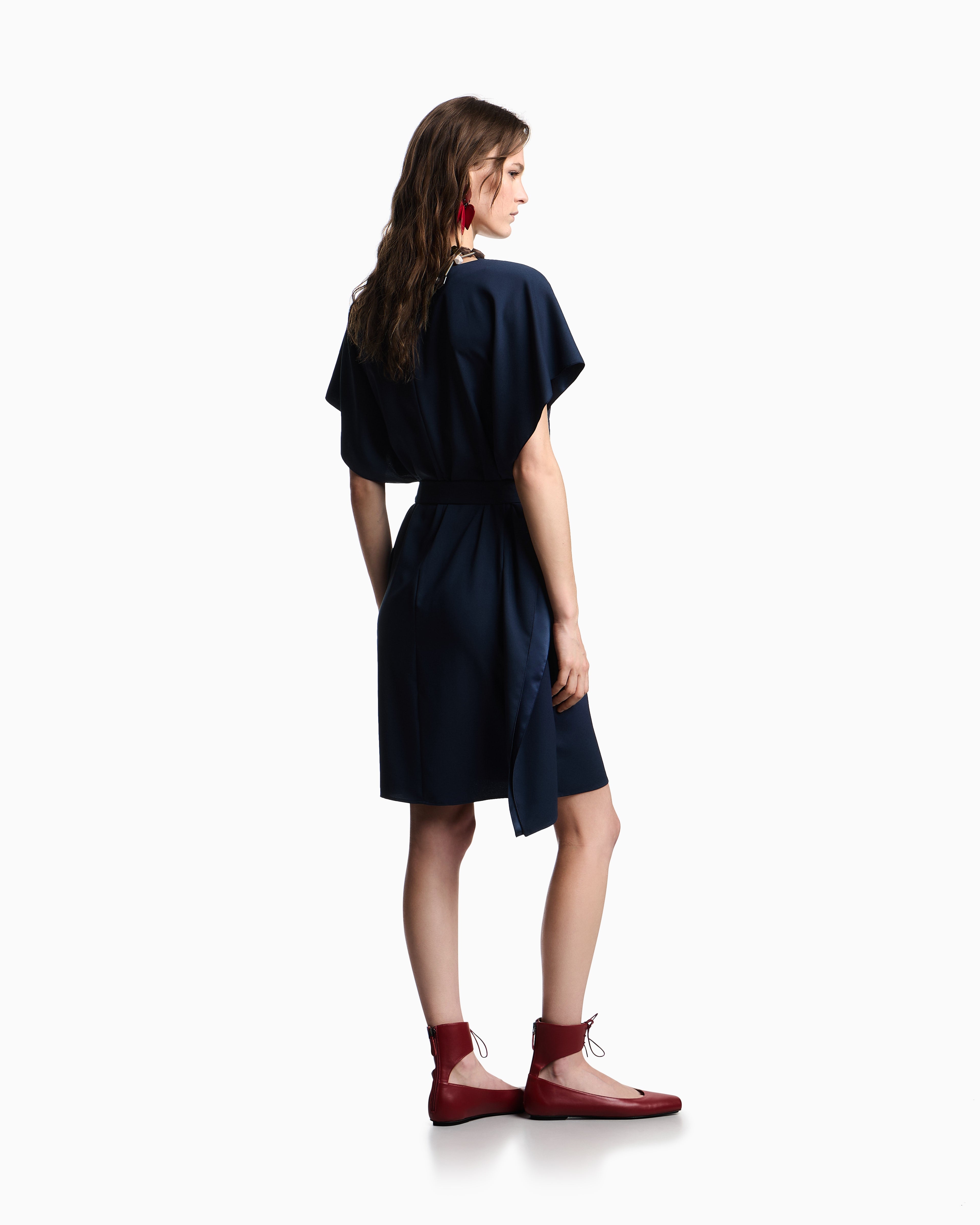 Emporio Armani Satin crêpe sash dress