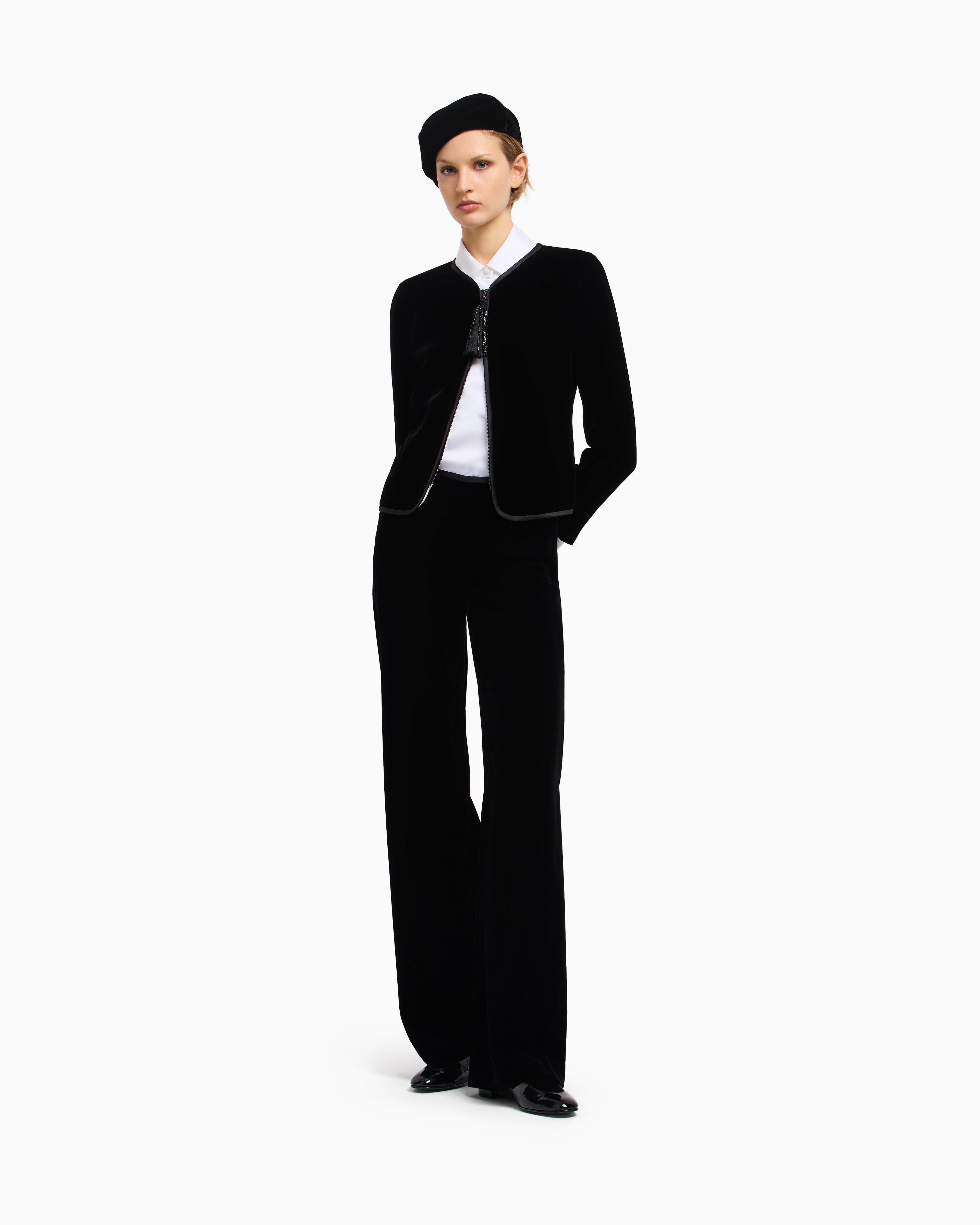 Emporio Armani Satin crêpe wrap shirt
