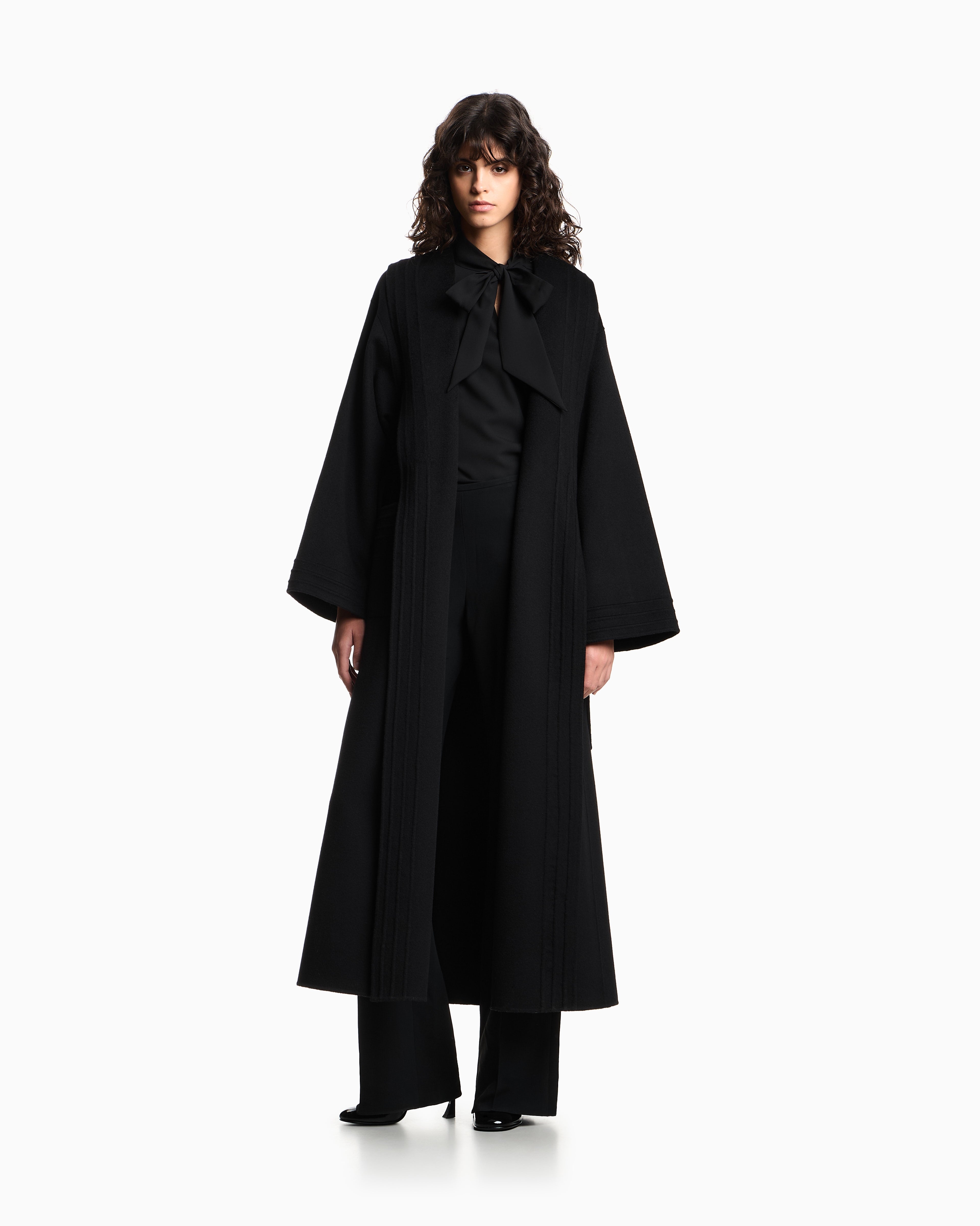 Emporio Armani Fluid crêpe blouse with foulard collar