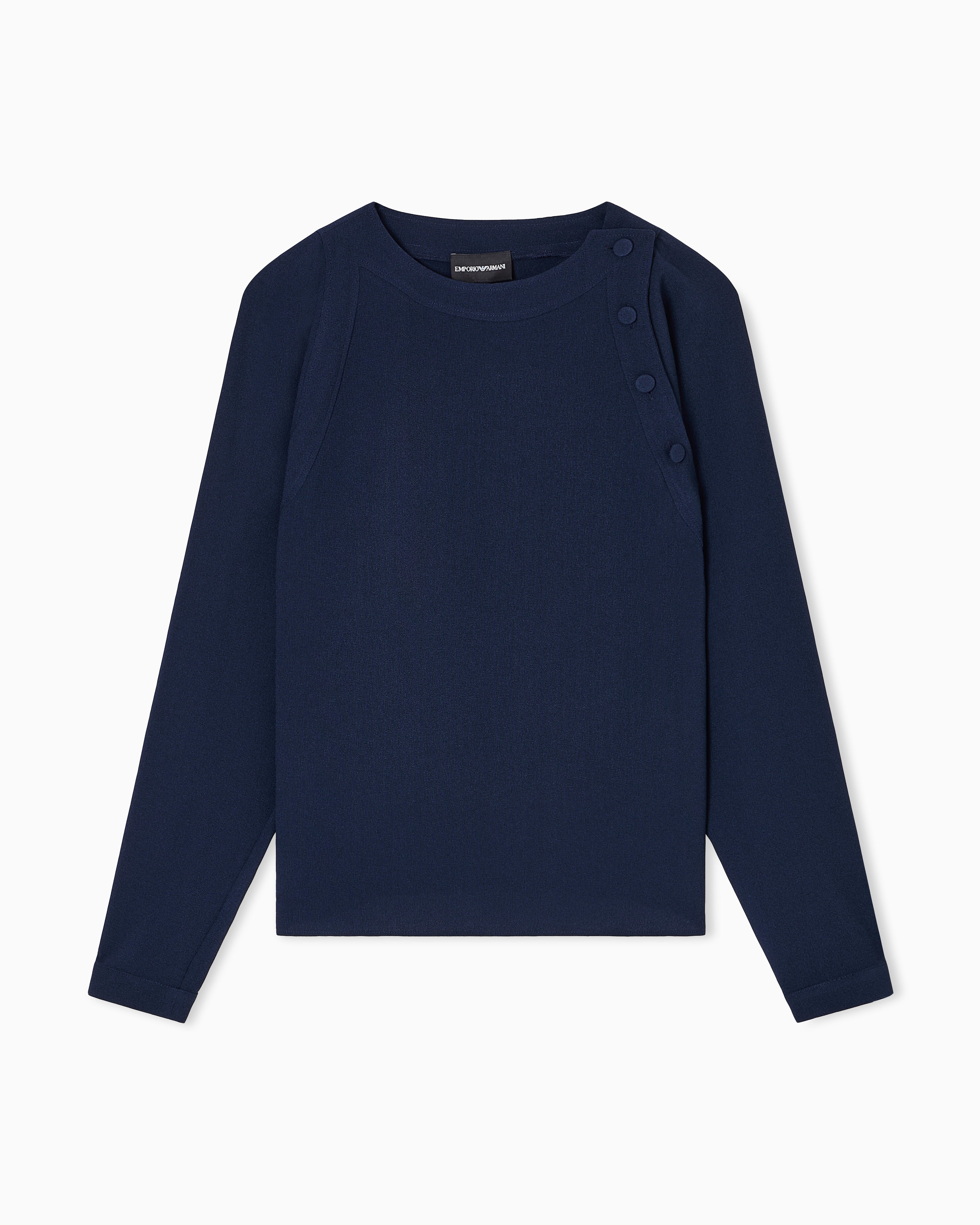 Emporio Armani Stretch sandblasted fabric blouse