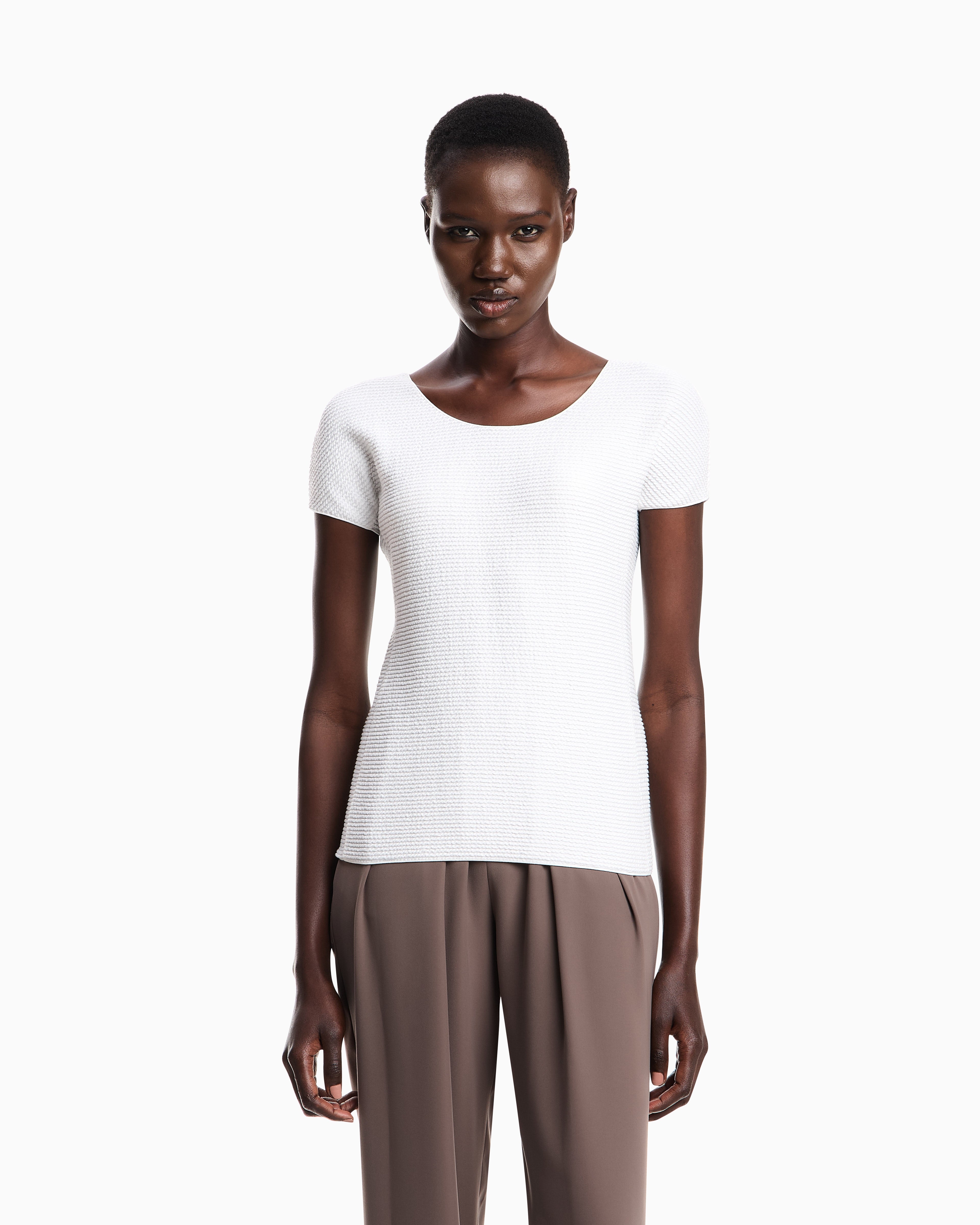 Emporio Armani T-shirt in textured-effect jersey