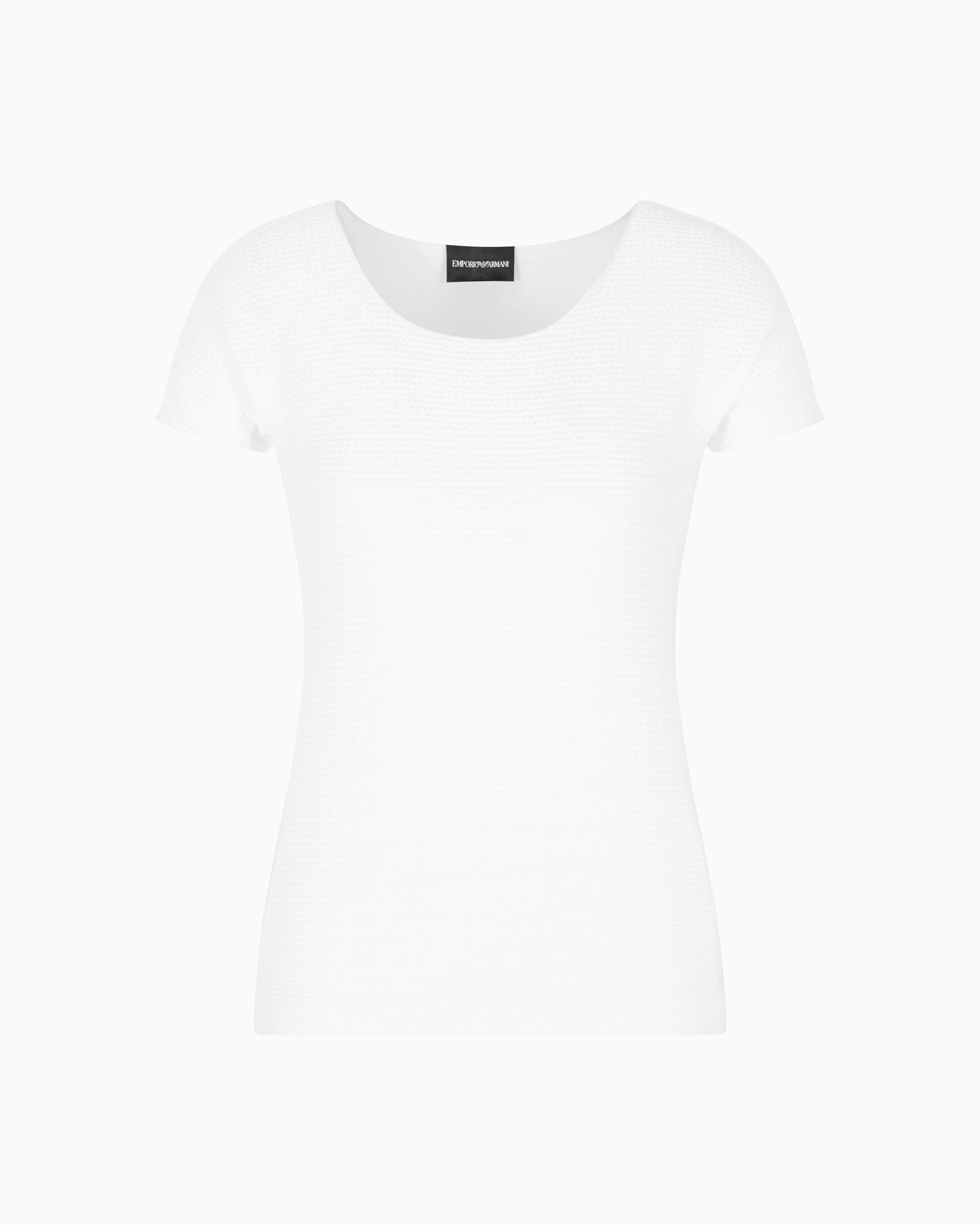 Emporio Armani T-shirt in textured-effect jersey