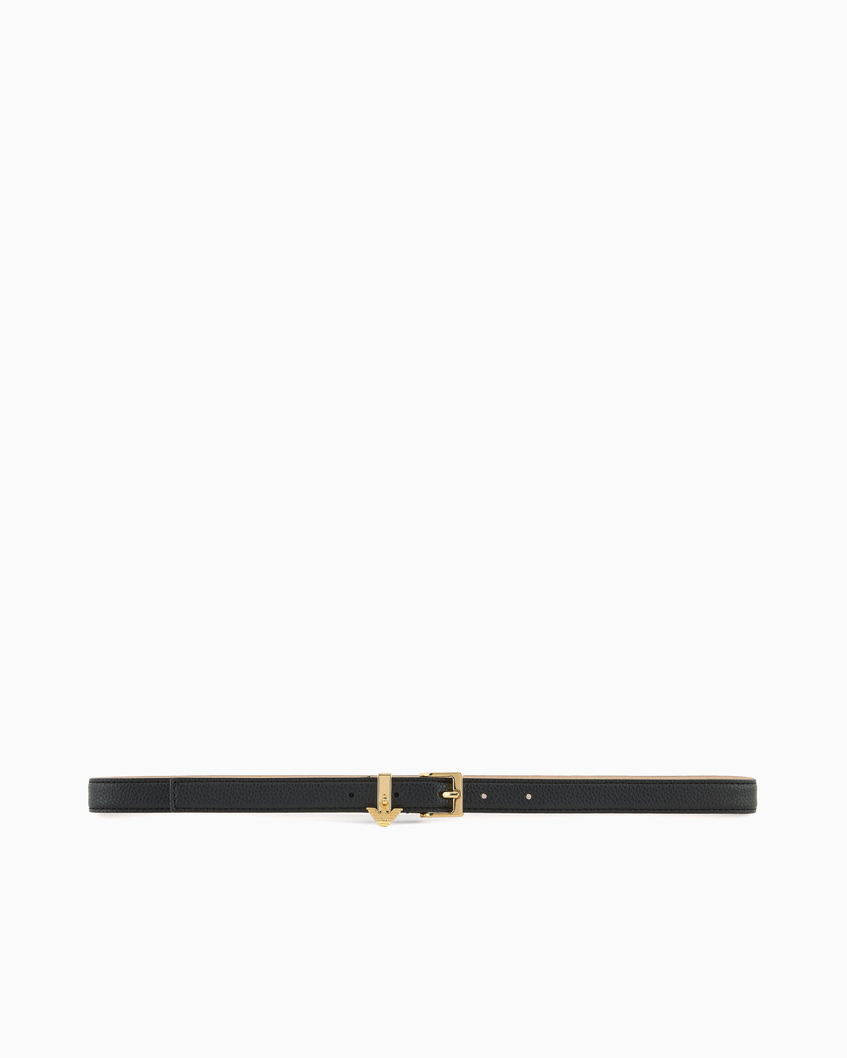 Emporio Armani Deer-print belt with eagle logo charm
