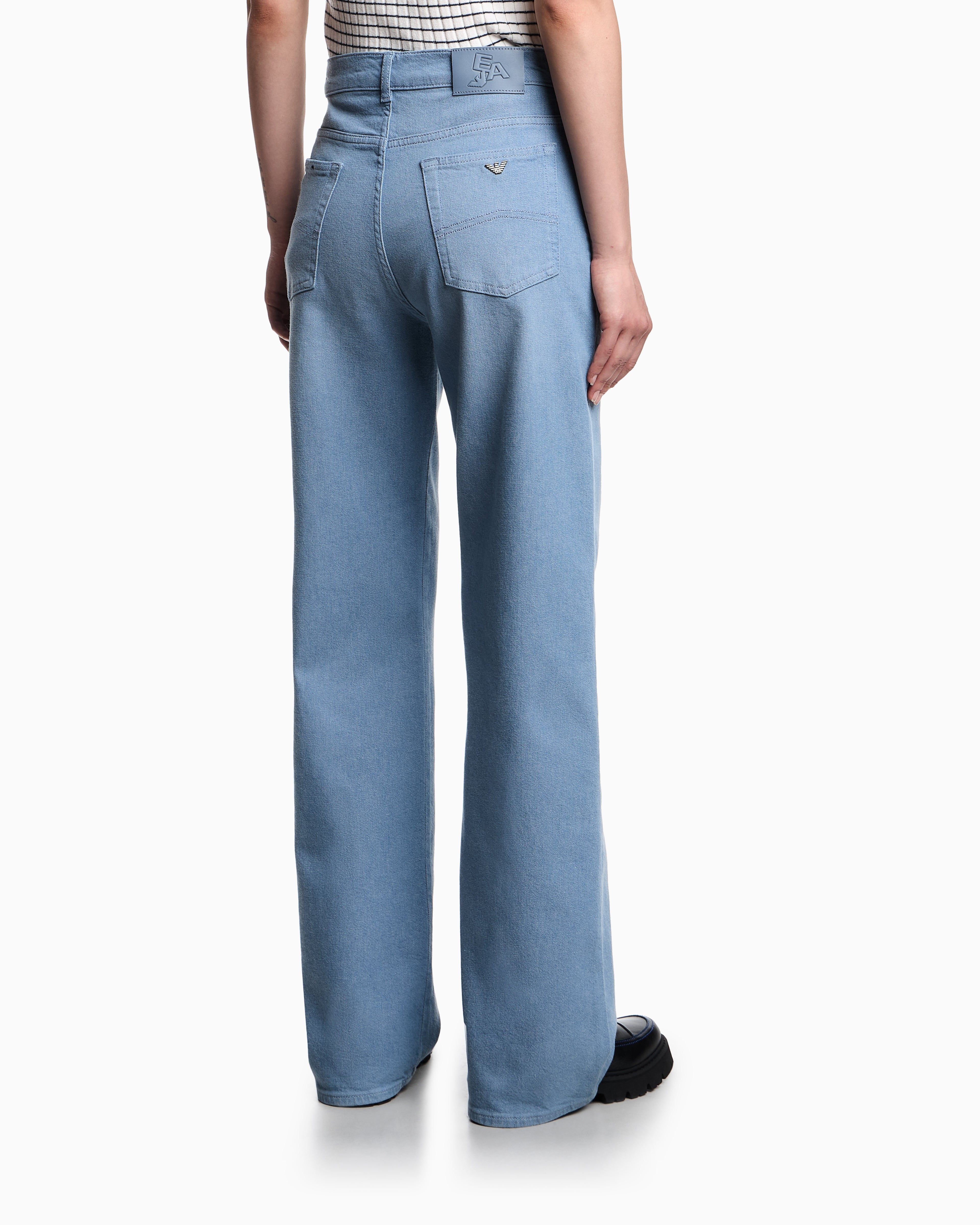 Emporio Armani J7E Mid-rise straight-leg jeans in yarn-dyed cotton drill