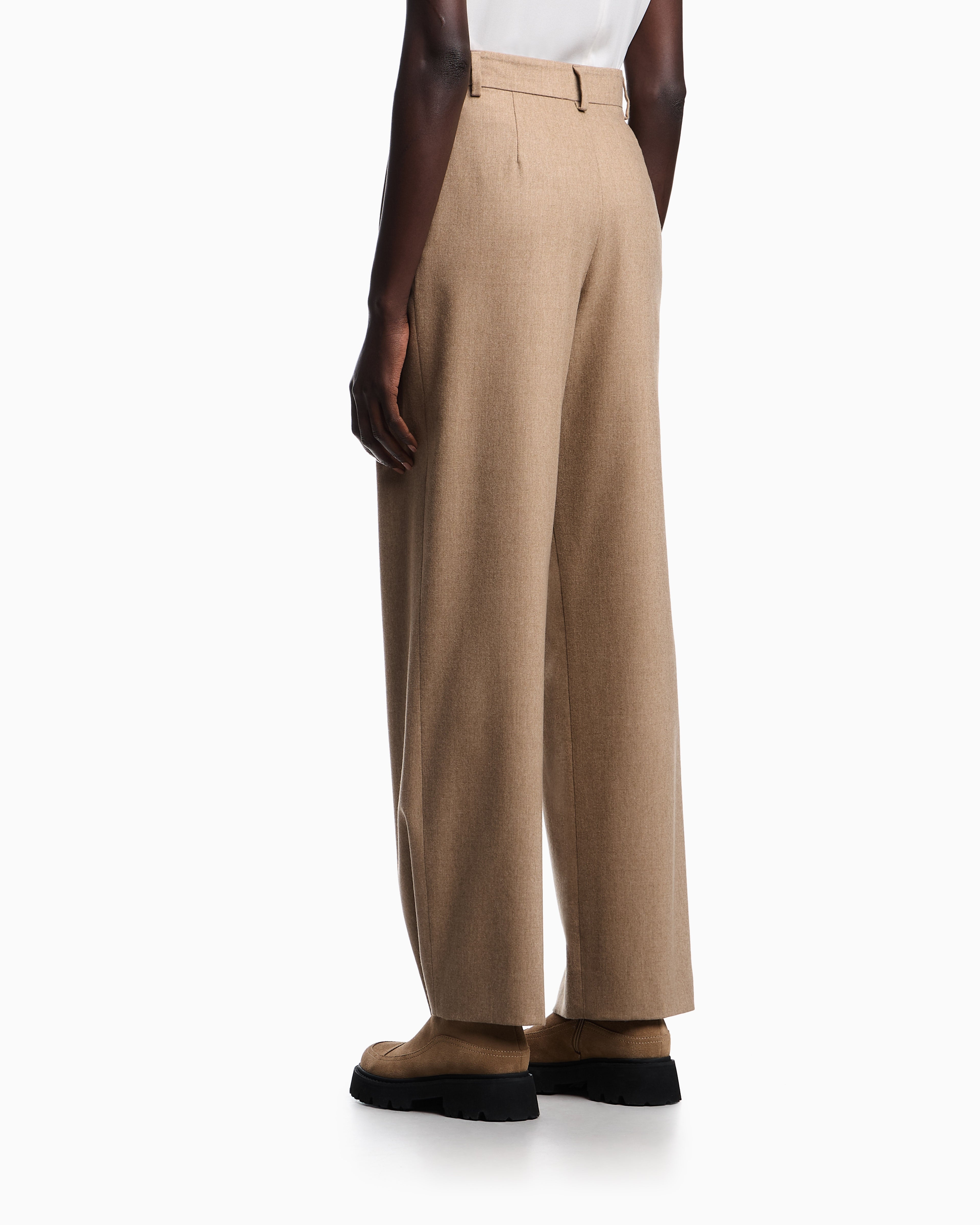 Emporio Armani Icon wool flannel trousers with pleats
