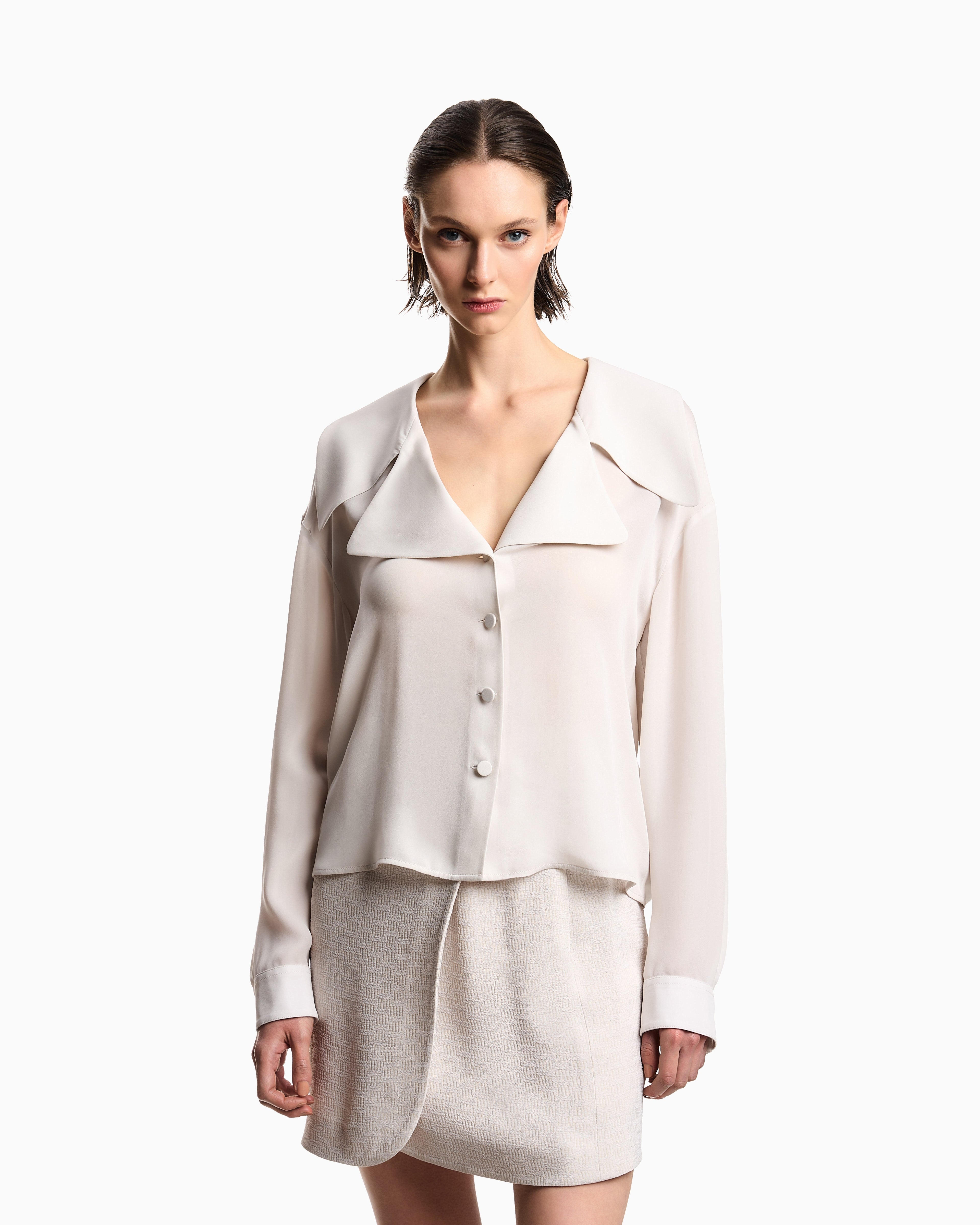 Emporio Armani Icon silk double georgette shirt