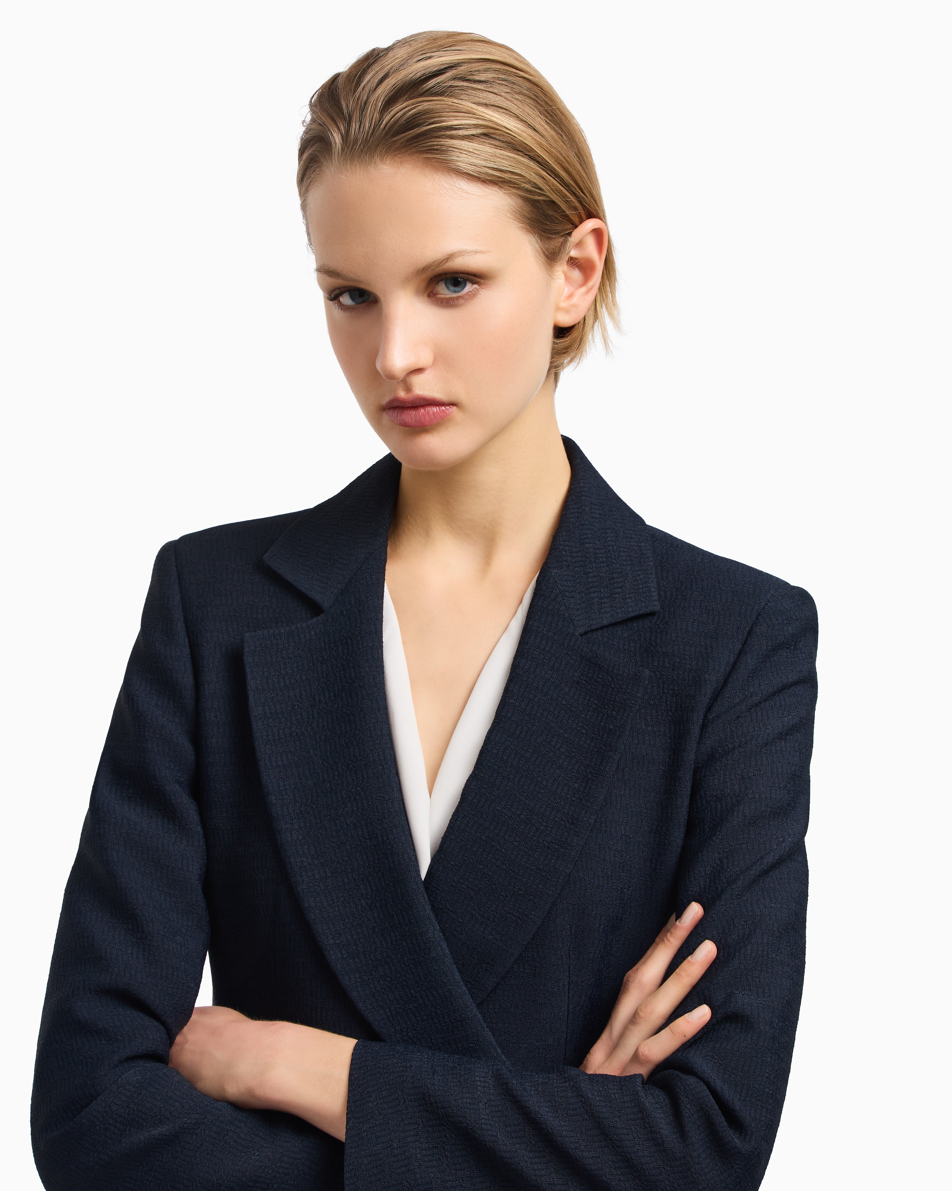 Emporio Armani Icon blazer in flowing, armure fabric