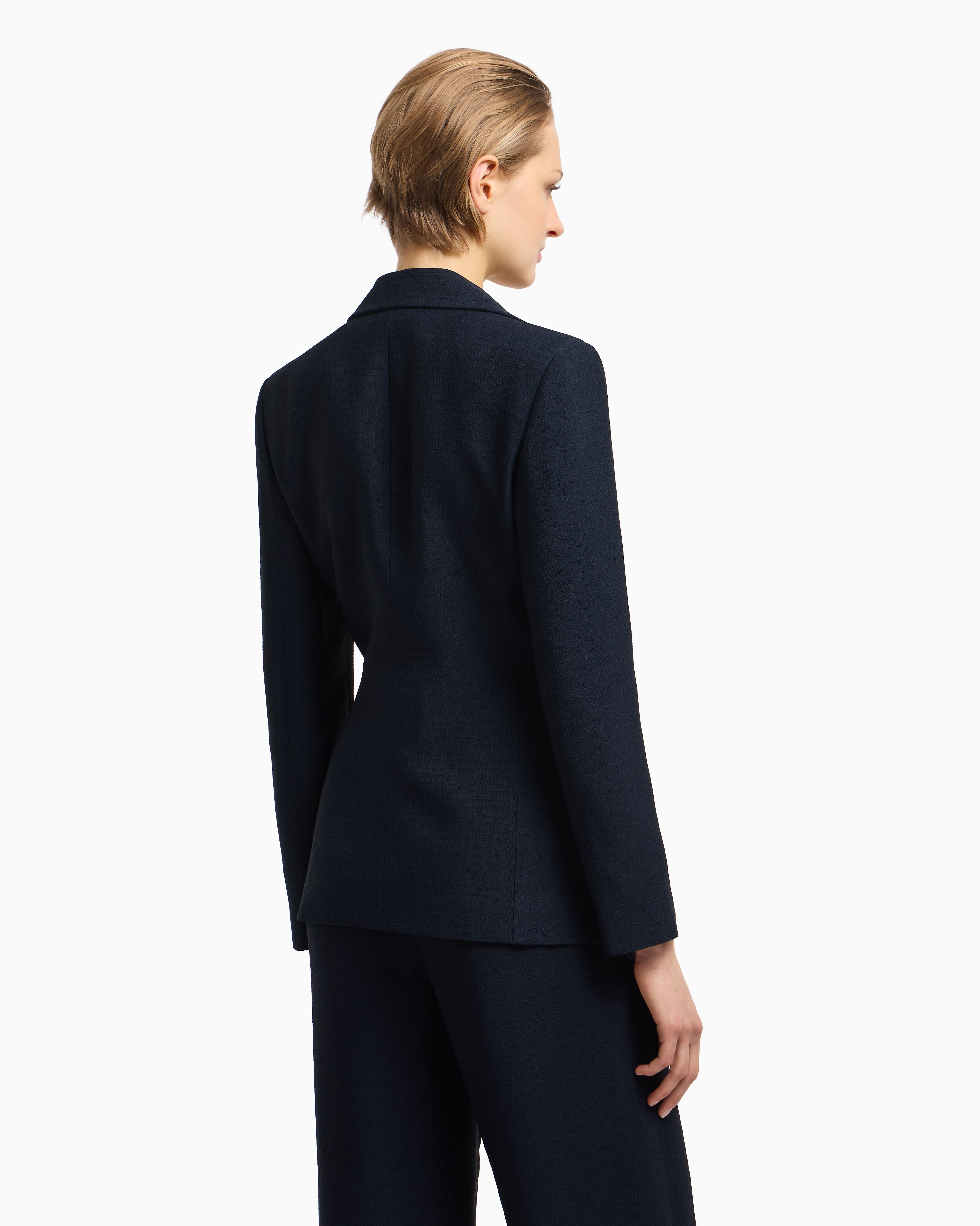 Emporio Armani Icon blazer in flowing, armure fabric