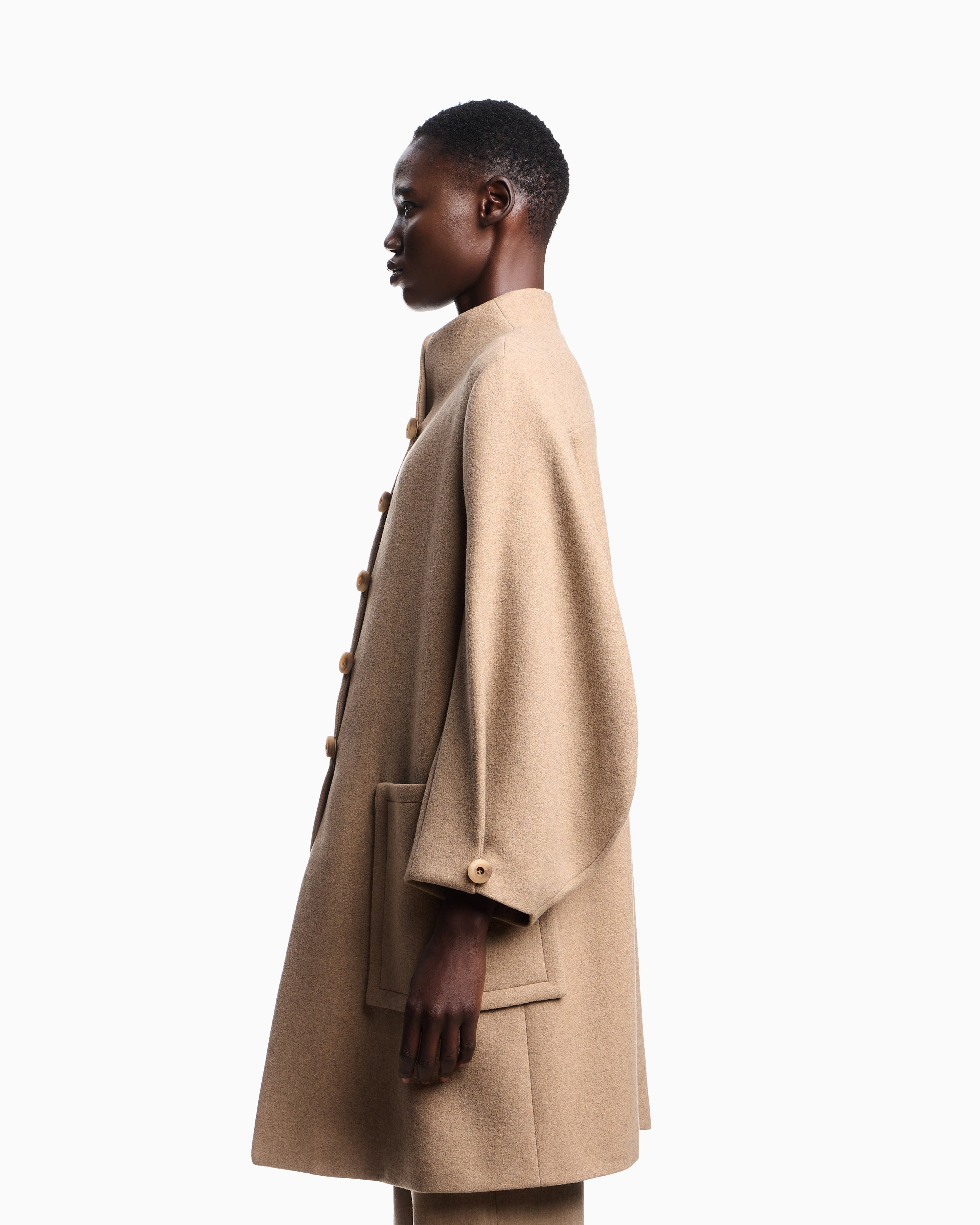 Emporio Armani Icon wool-blend single-breasted coat