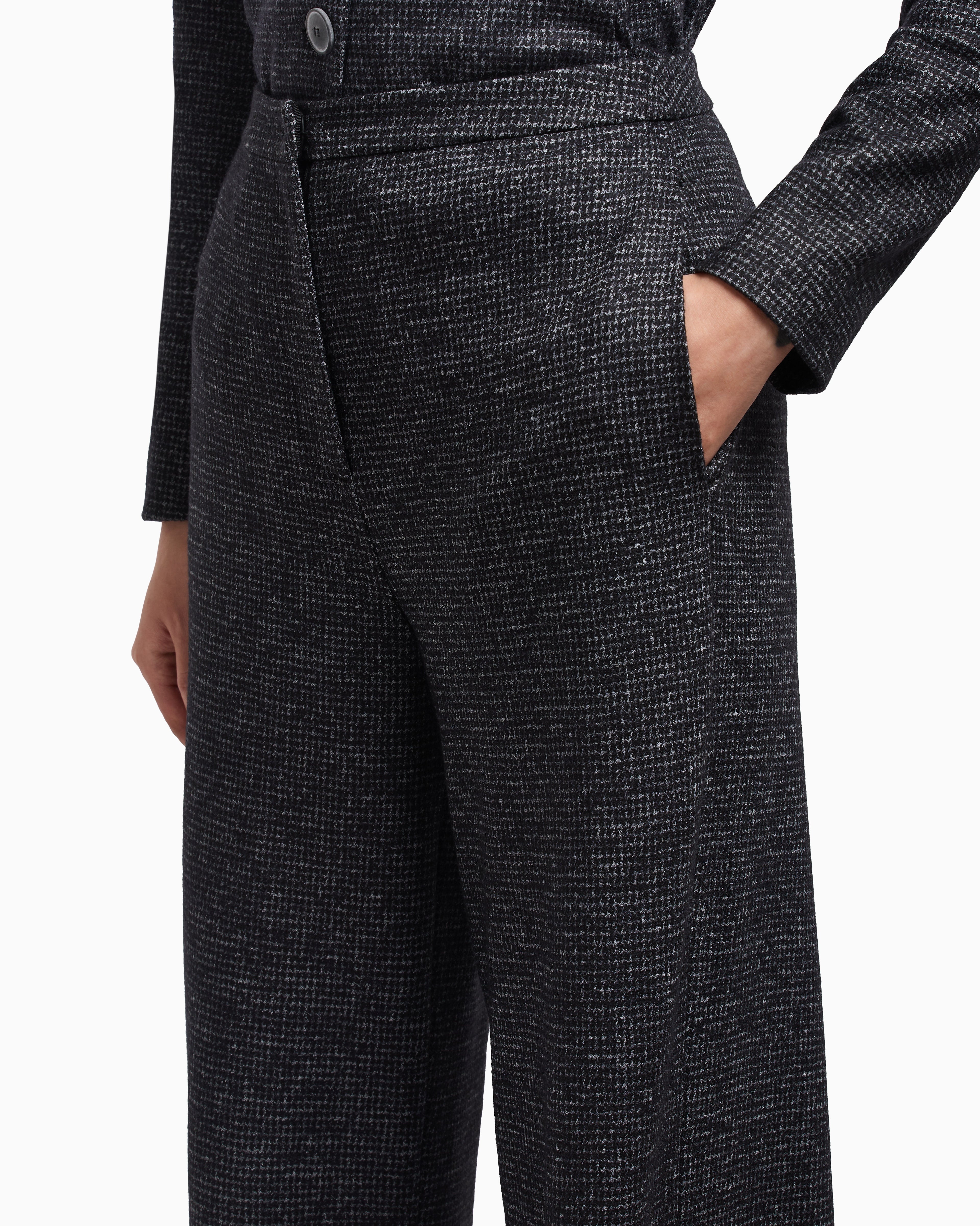 Emporio Armani ASV Icon houndstooth cloth trousers