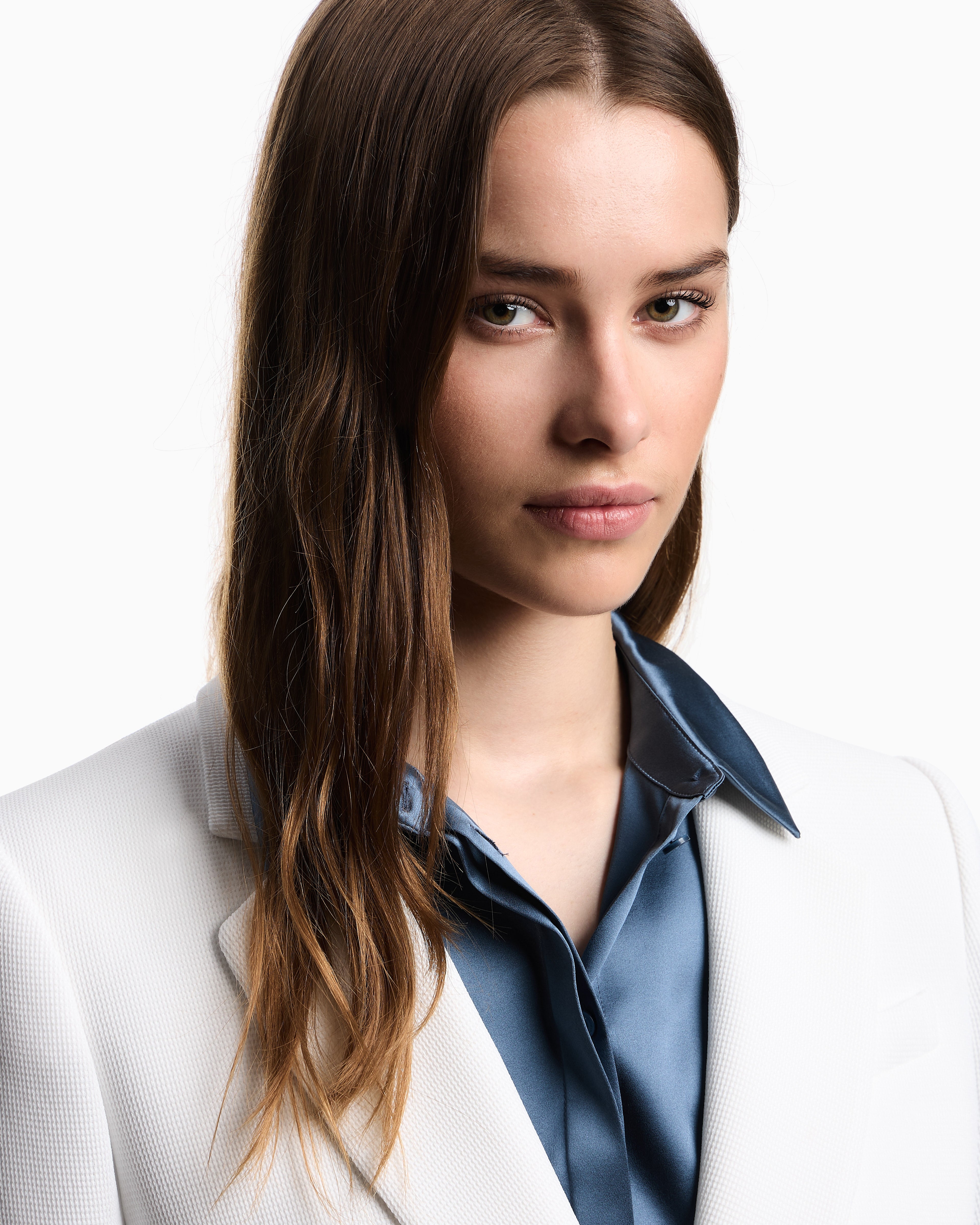 Emporio Armani ASV single-breasted blazer in waffle weave technical fabric