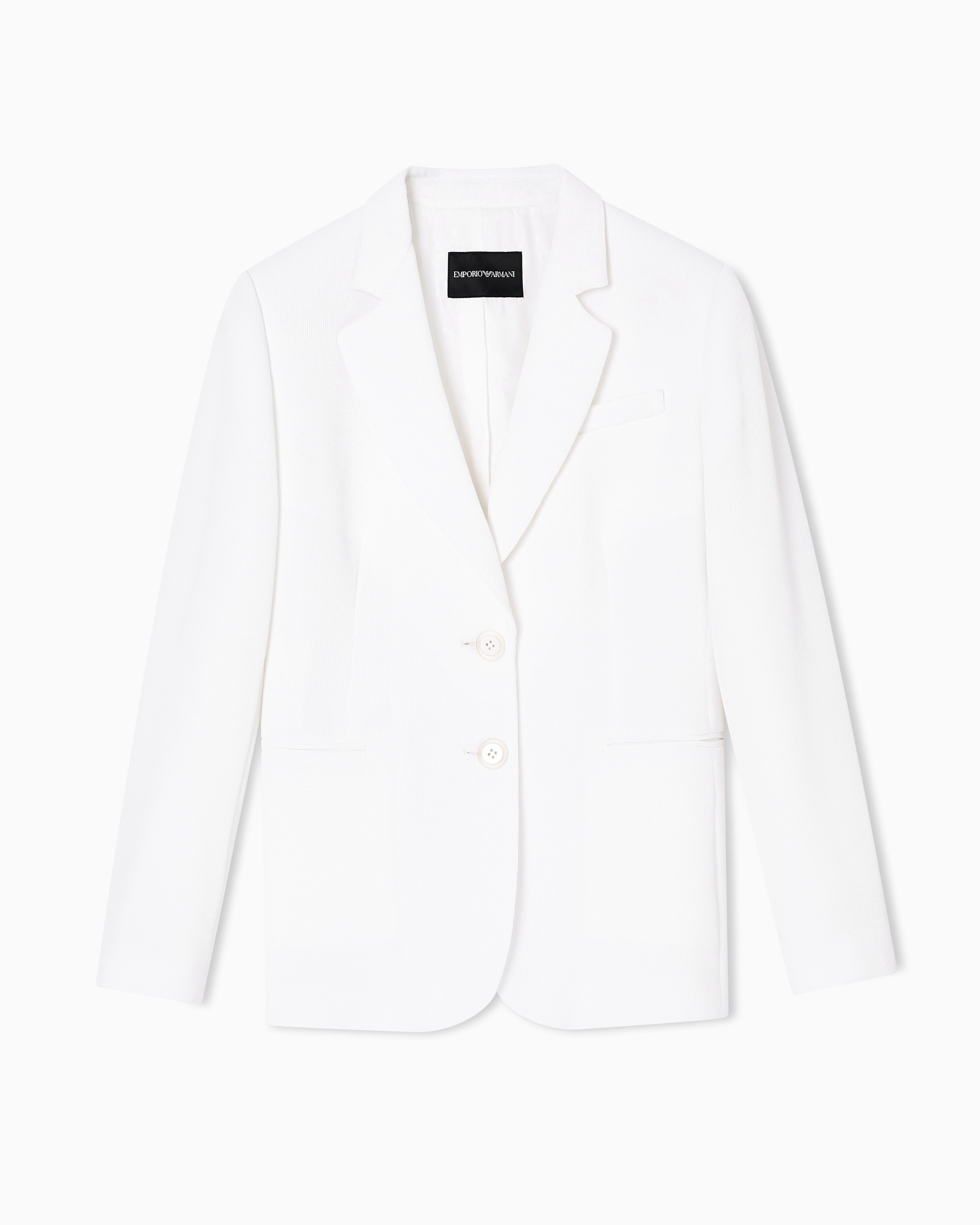 Emporio Armani ASV single-breasted blazer in waffle weave technical fabric