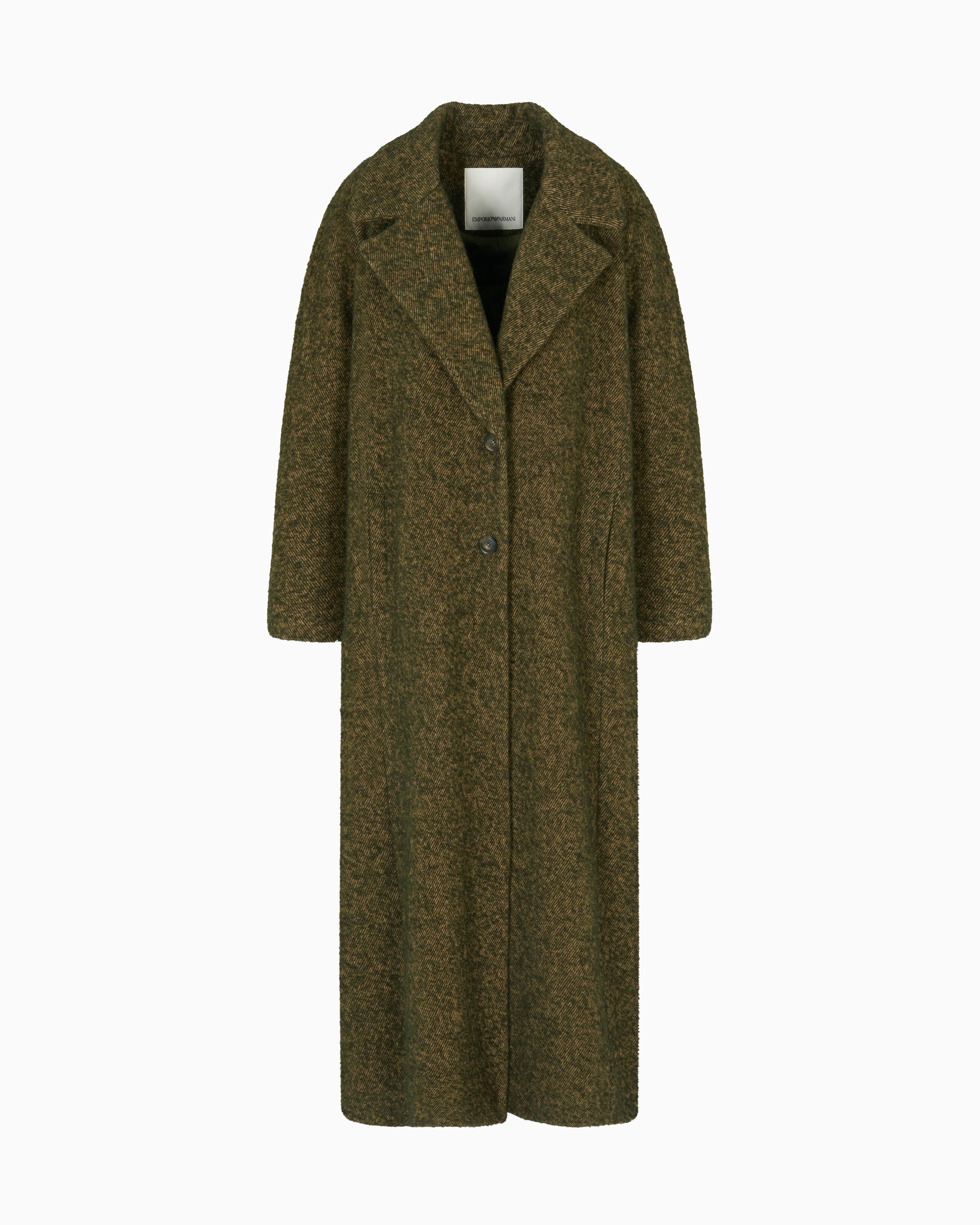 Emporio Armani New York capsule collection bouclé wool-blend coat