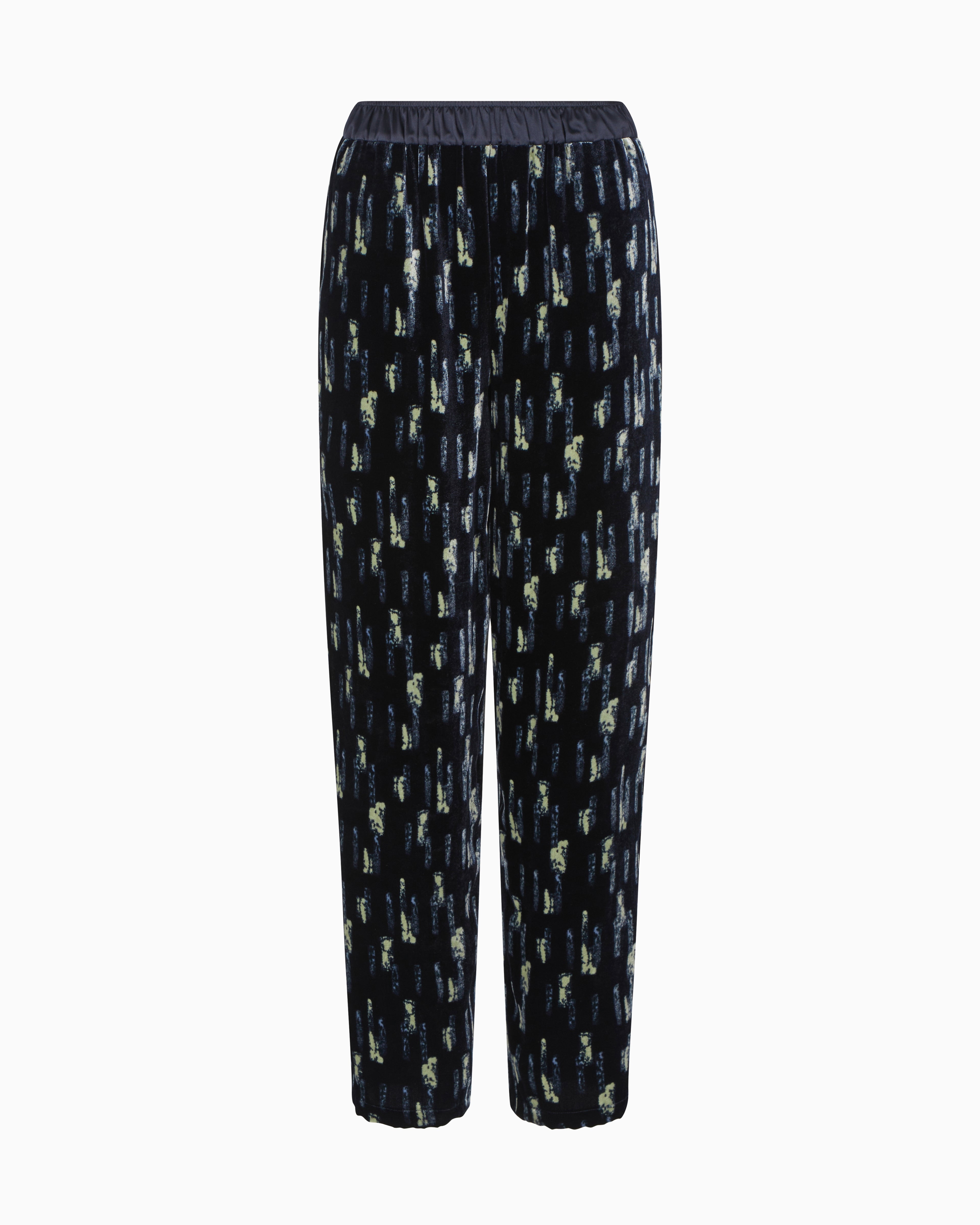 Emporio Armani Printed velvet trousers