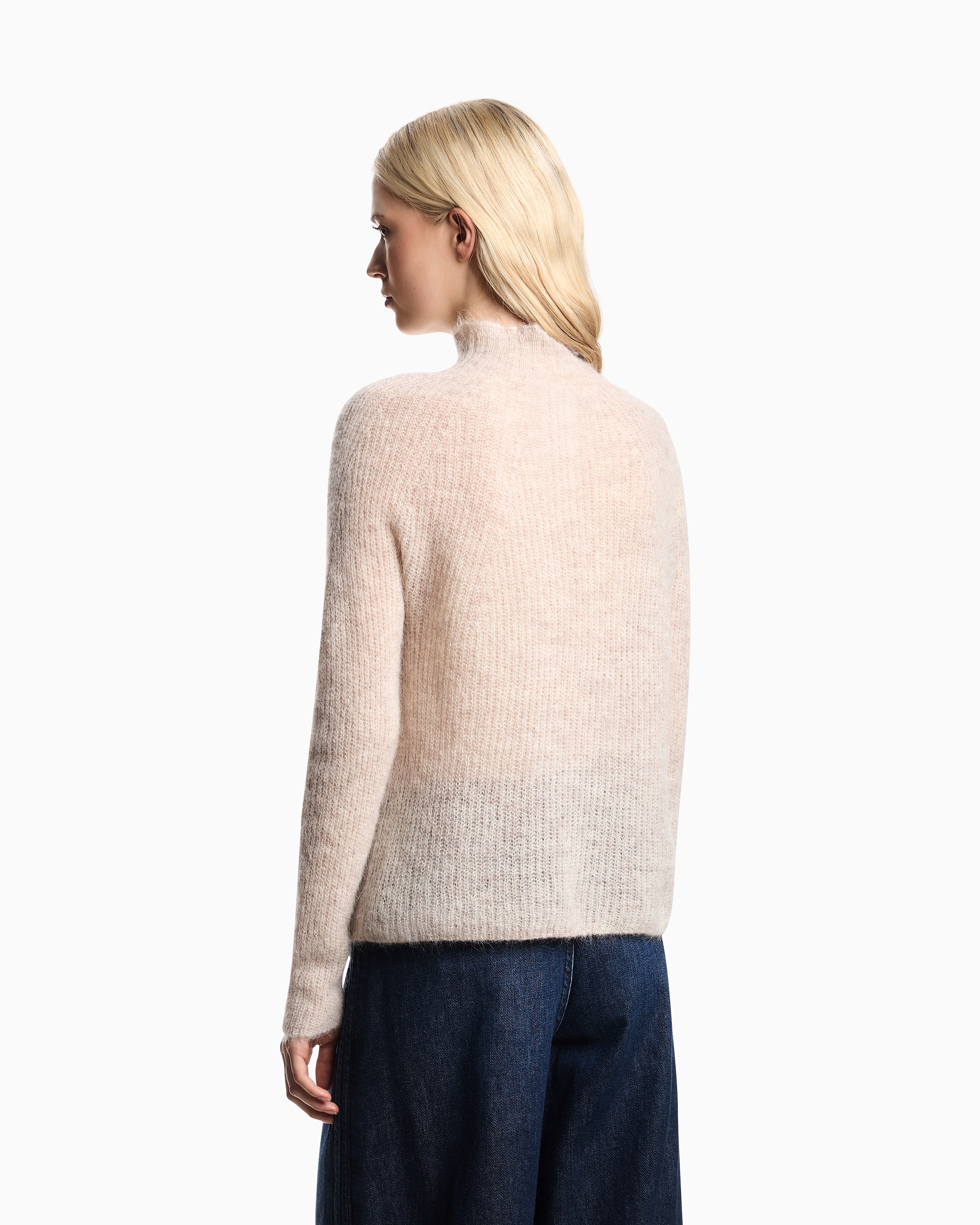 Emporio Armani Mock-neck jumper in an alpaca wool blend