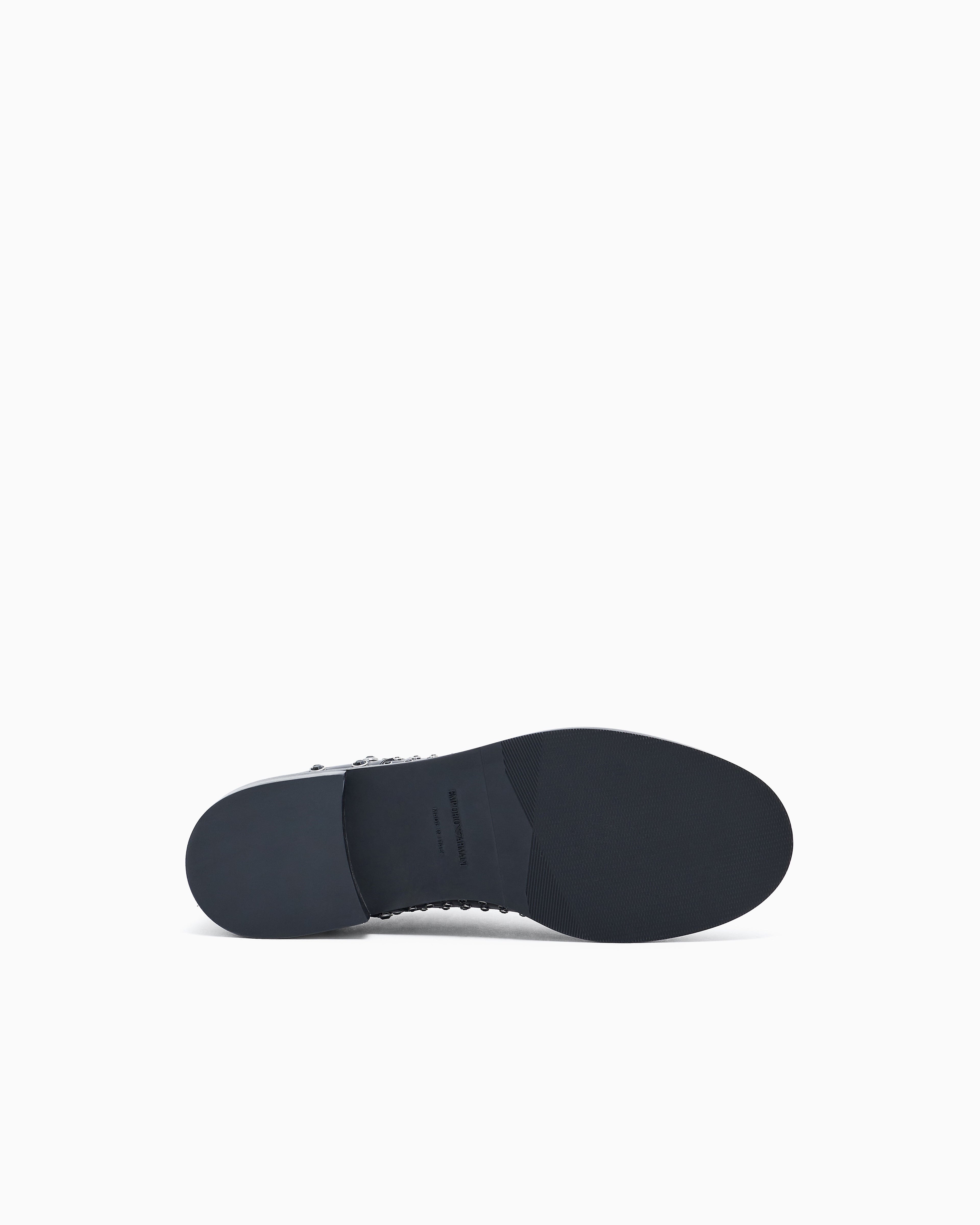 Emporio Armani Leather Brogues With Studs Black