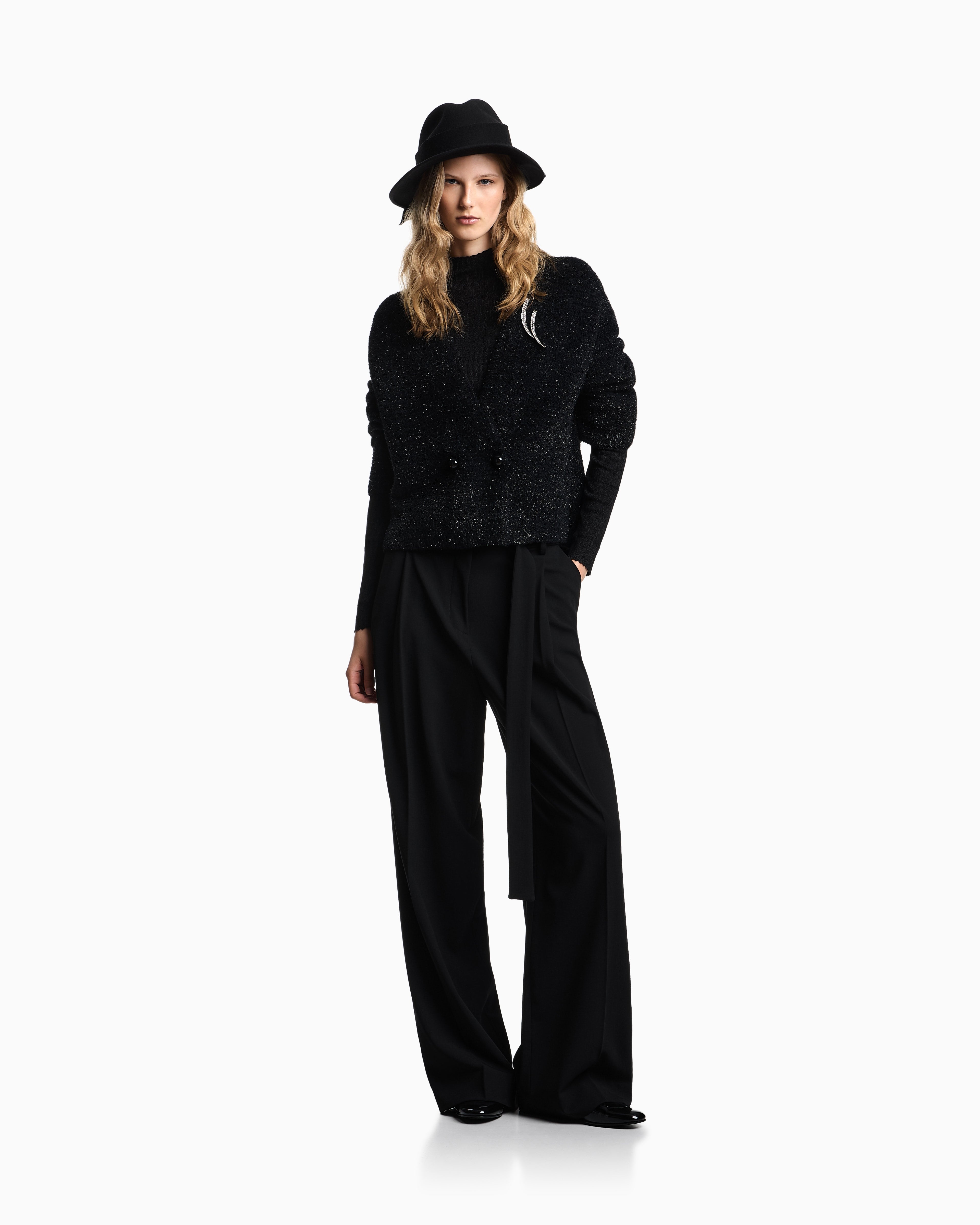 Emporio Armani 3D-effect lurex knit